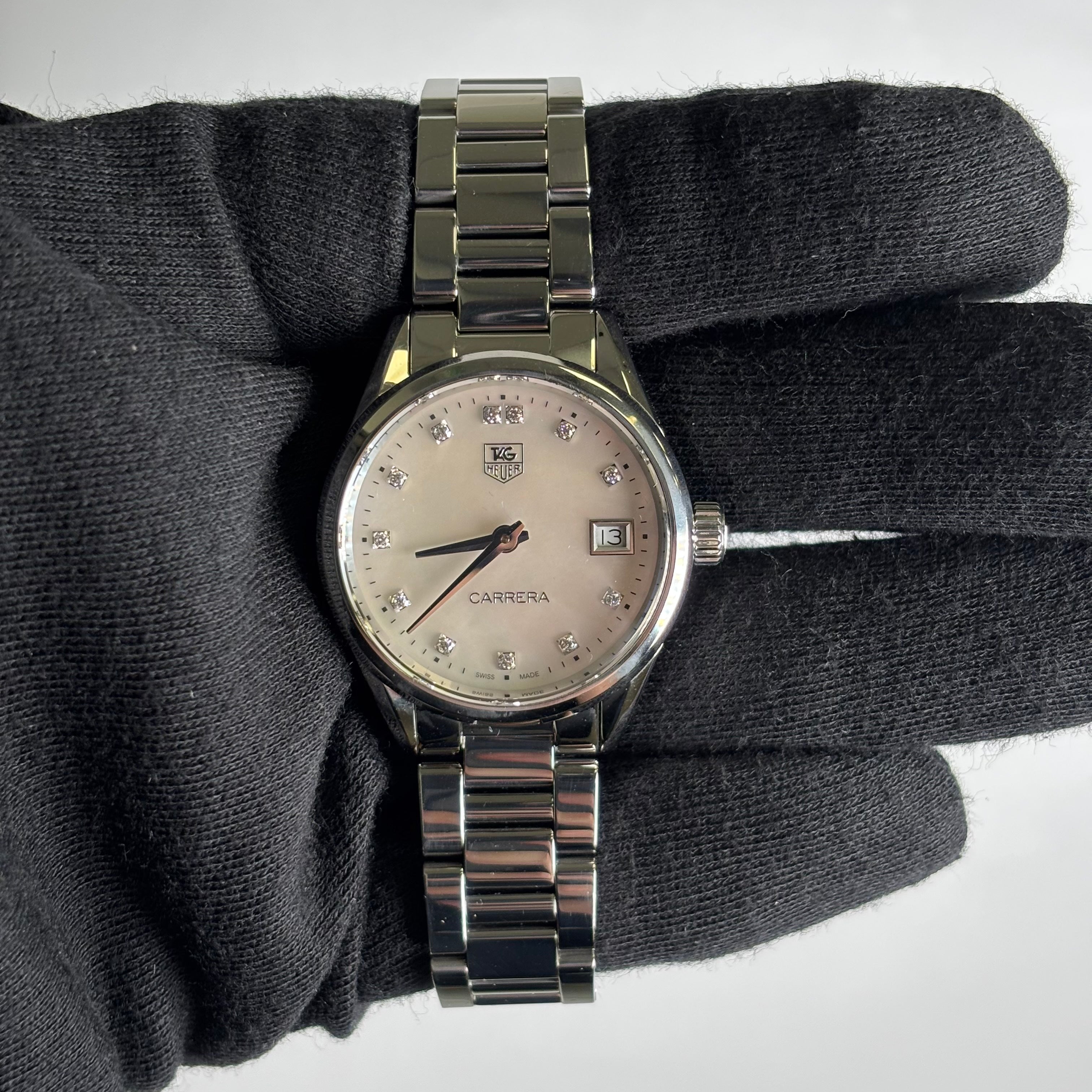 Tag Heuer Carrera 32mm MOP Dial Watch Ref# WAR1314 - Happy Jewelers Fine Jewelry Lifetime Warranty