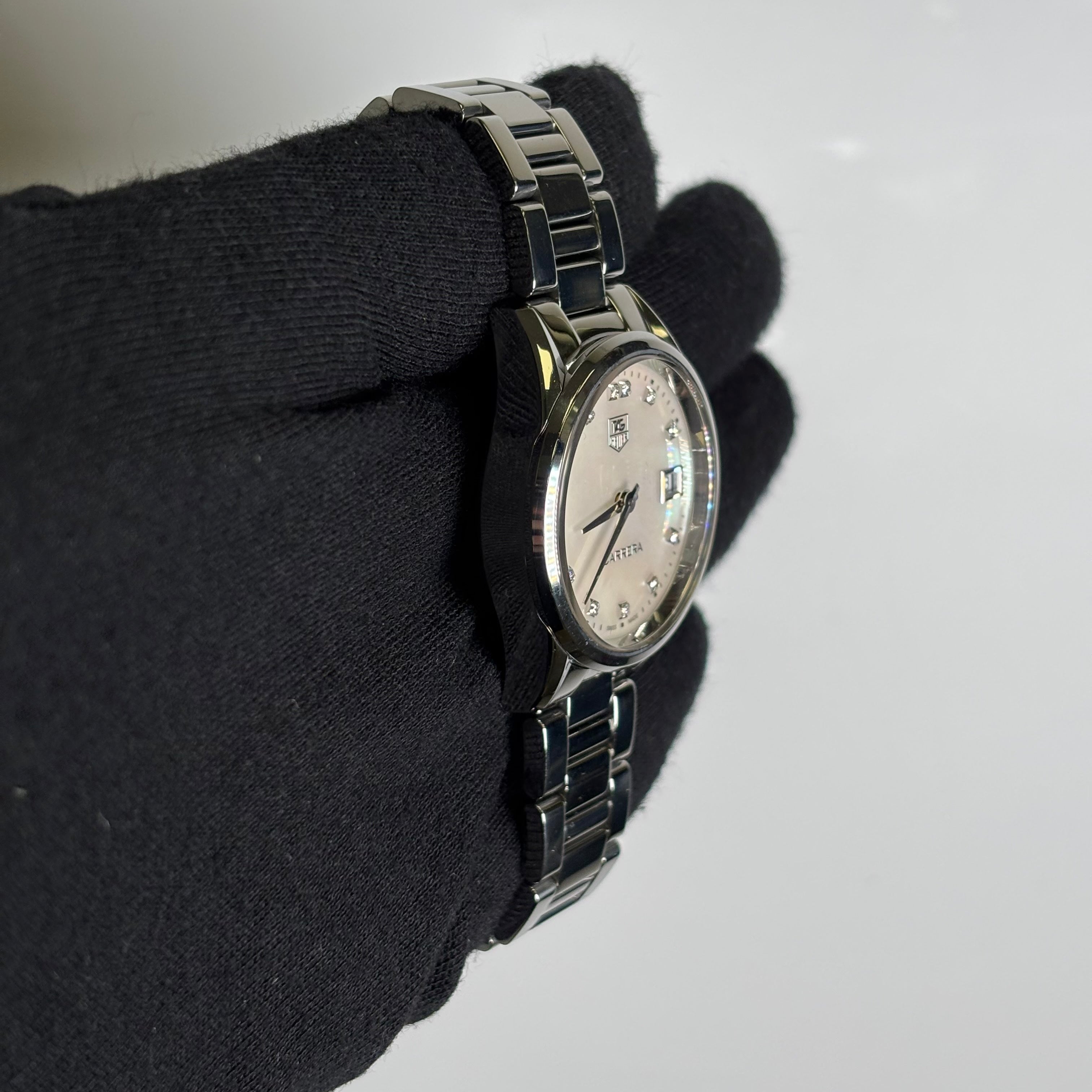 Tag Heuer Carrera 32mm MOP Dial Watch Ref# WAR1314 - Happy Jewelers Fine Jewelry Lifetime Warranty