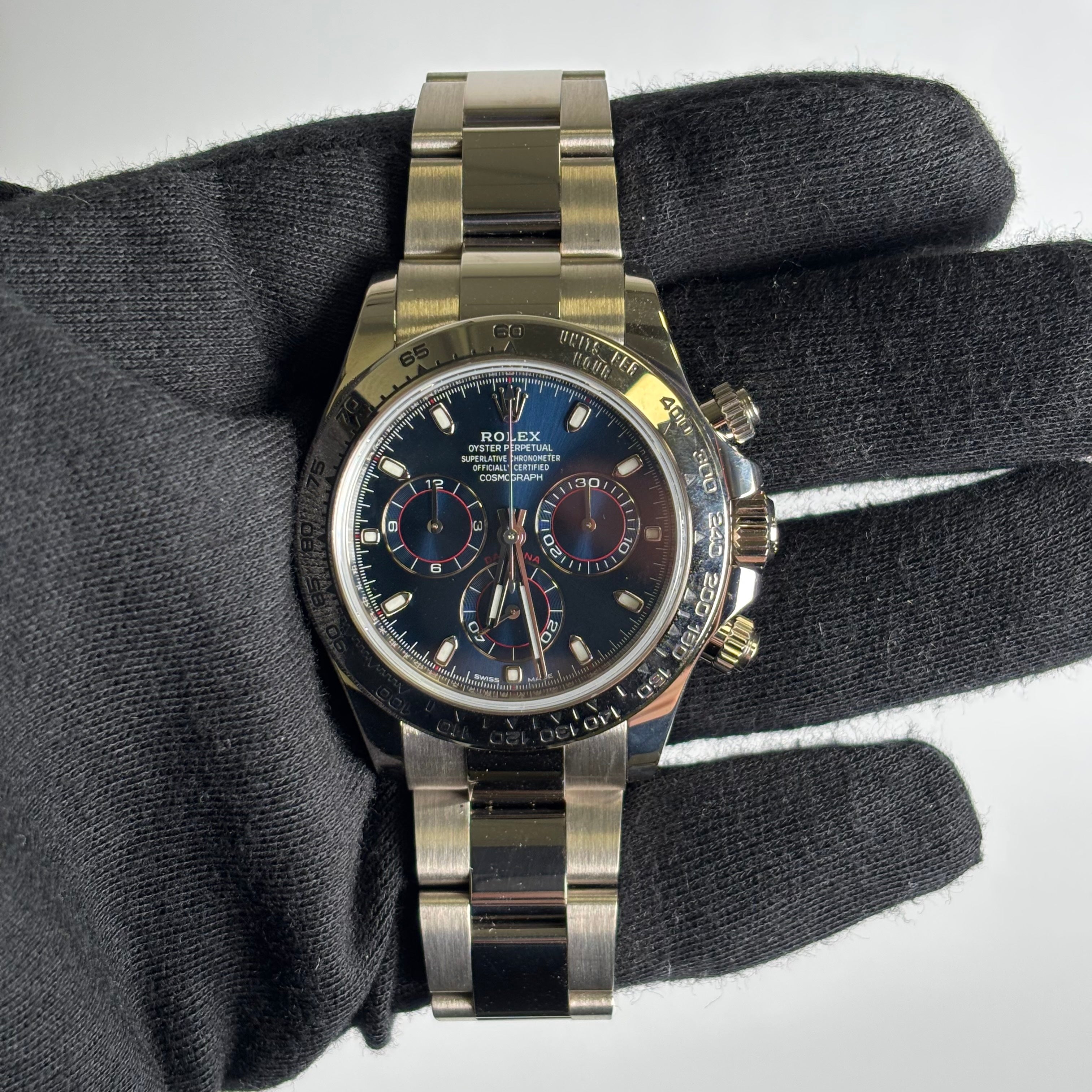 Rolex Daytona 40mm Blue Dial Watch Ref# 116509 - Happy Jewelers Fine Jewelry Lifetime Warranty