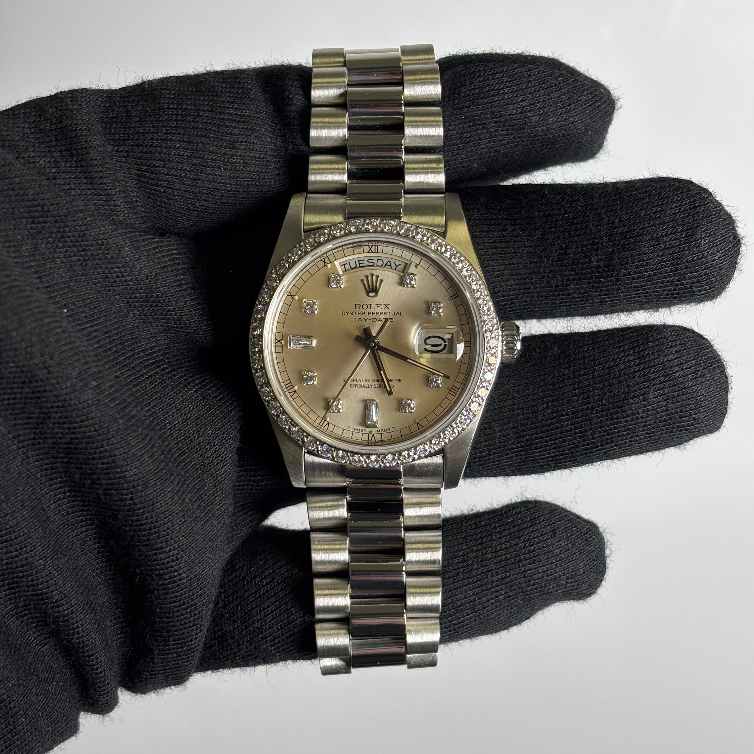 Rolex Day-Date 36mm Silver Dial Watch Ref# 18046 - Happy Jewelers Fine Jewelry Lifetime Warranty
