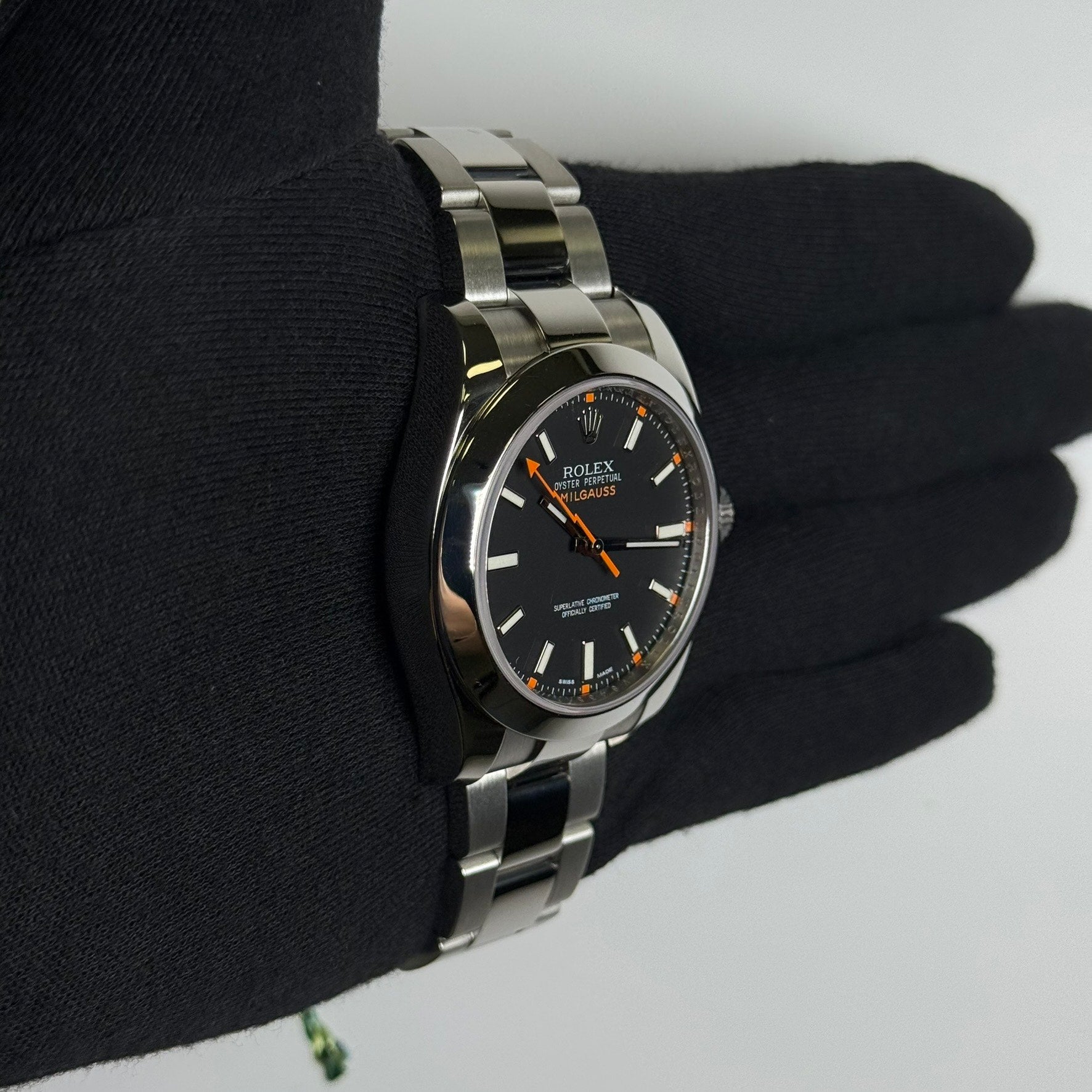 Rolex Milgauss 40mm Black Dial Watch Ref# 116400 - Happy Jewelers Fine Jewelry Lifetime Warranty