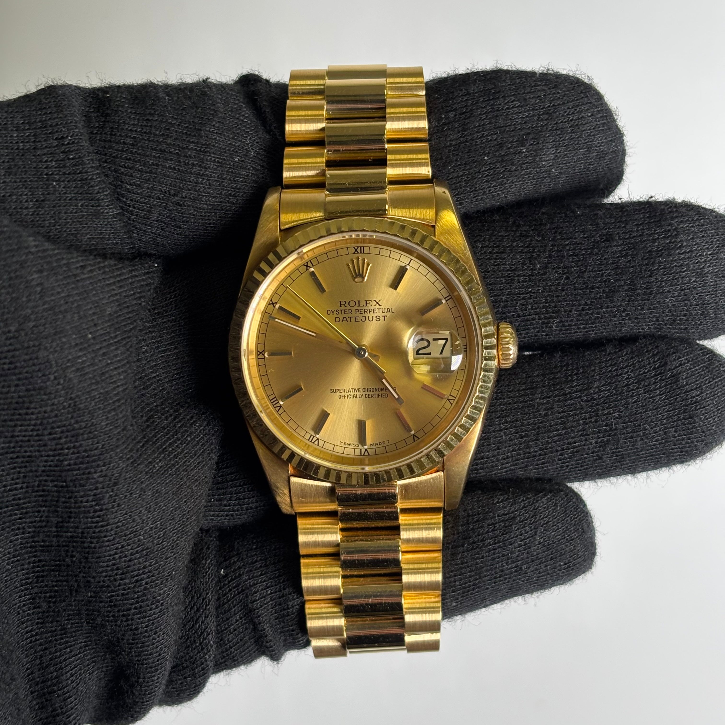 Rolex Datejust 36mm Champagne Dial Watch Ref# 16238 - Happy Jewelers Fine Jewelry Lifetime Warranty