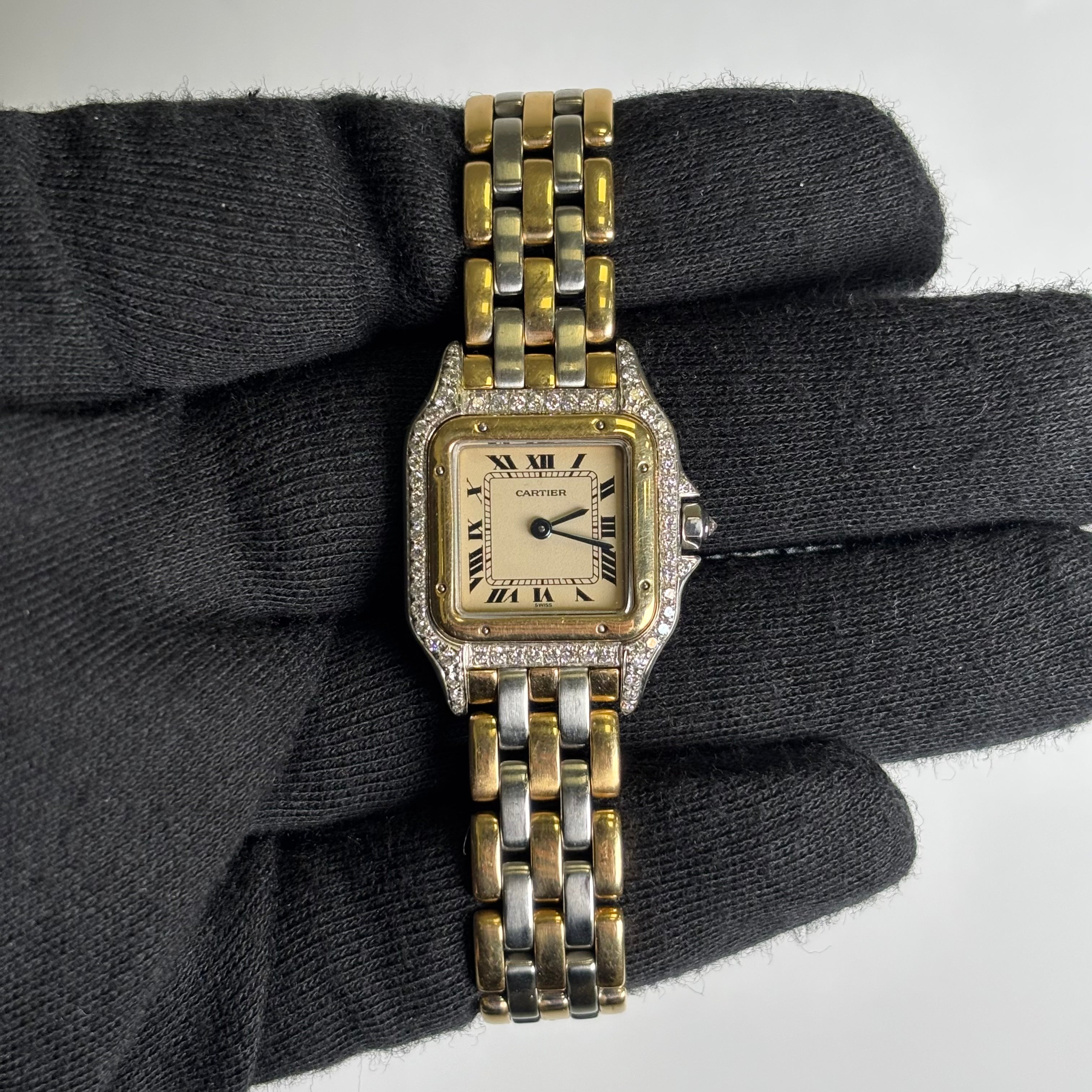 Cartier Panthere 22mm Ivory Roman Dial Watch - Happy Jewelers Fine Jewelry Lifetime Warranty