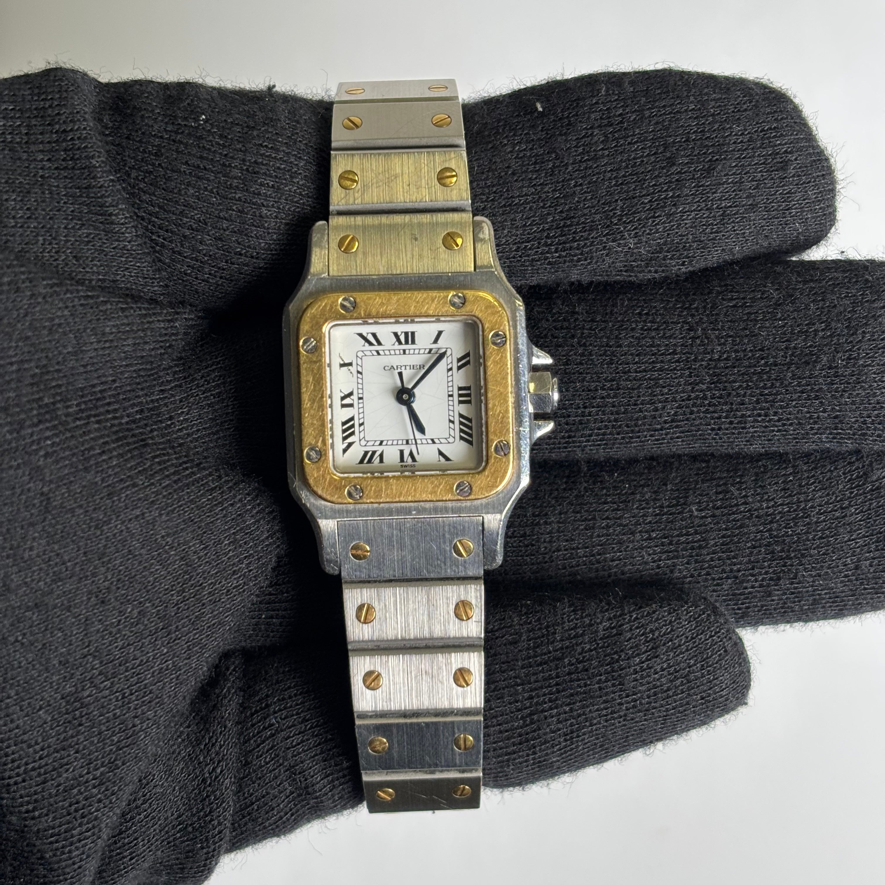 Cartier Santos 24mm White Dial Watch Ref# 0902 - Happy Jewelers Fine Jewelry Lifetime Warranty