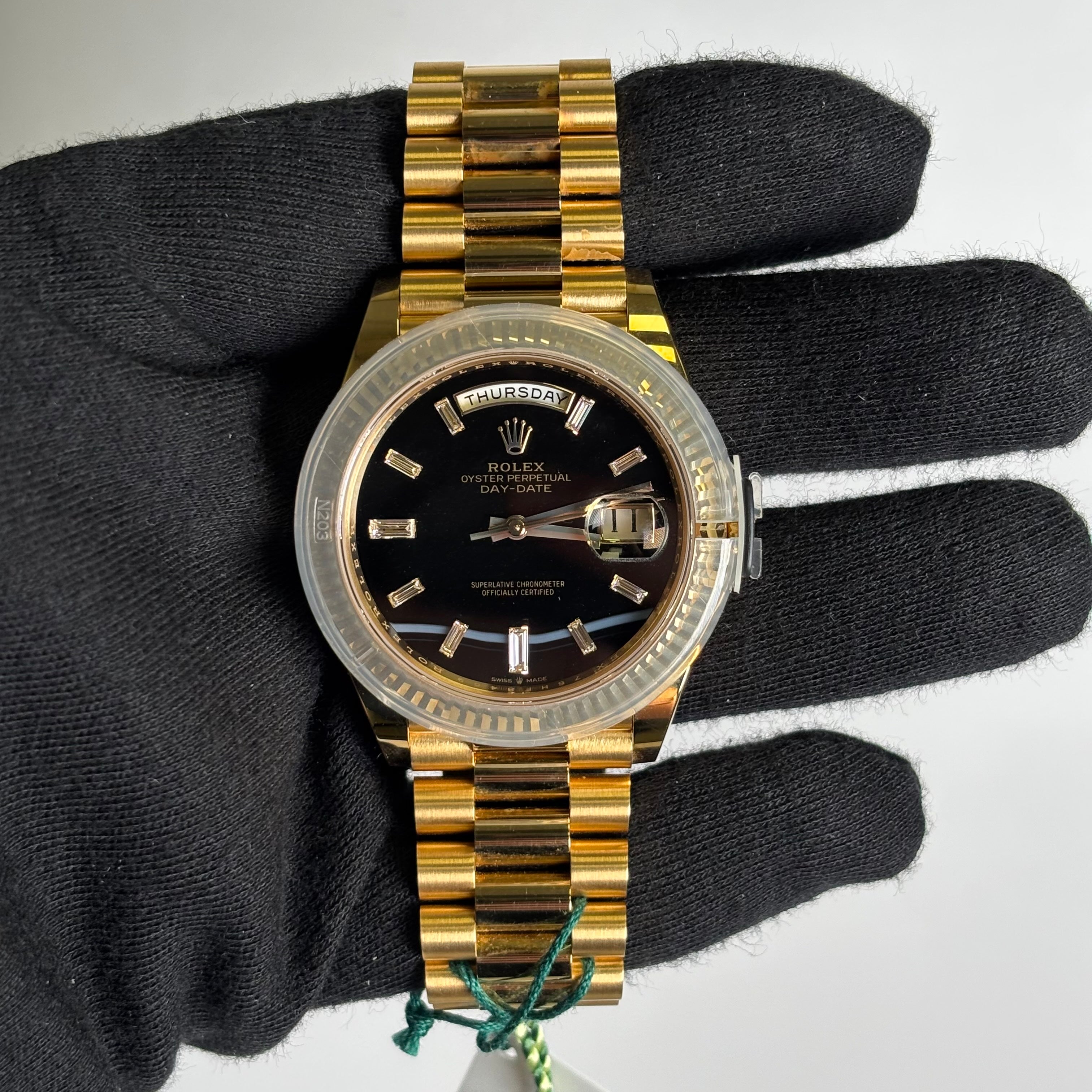 Rolex Day-Date 40mm Onyx Dial Watch Ref# 228238 - Happy Jewelers Fine Jewelry Lifetime Warranty