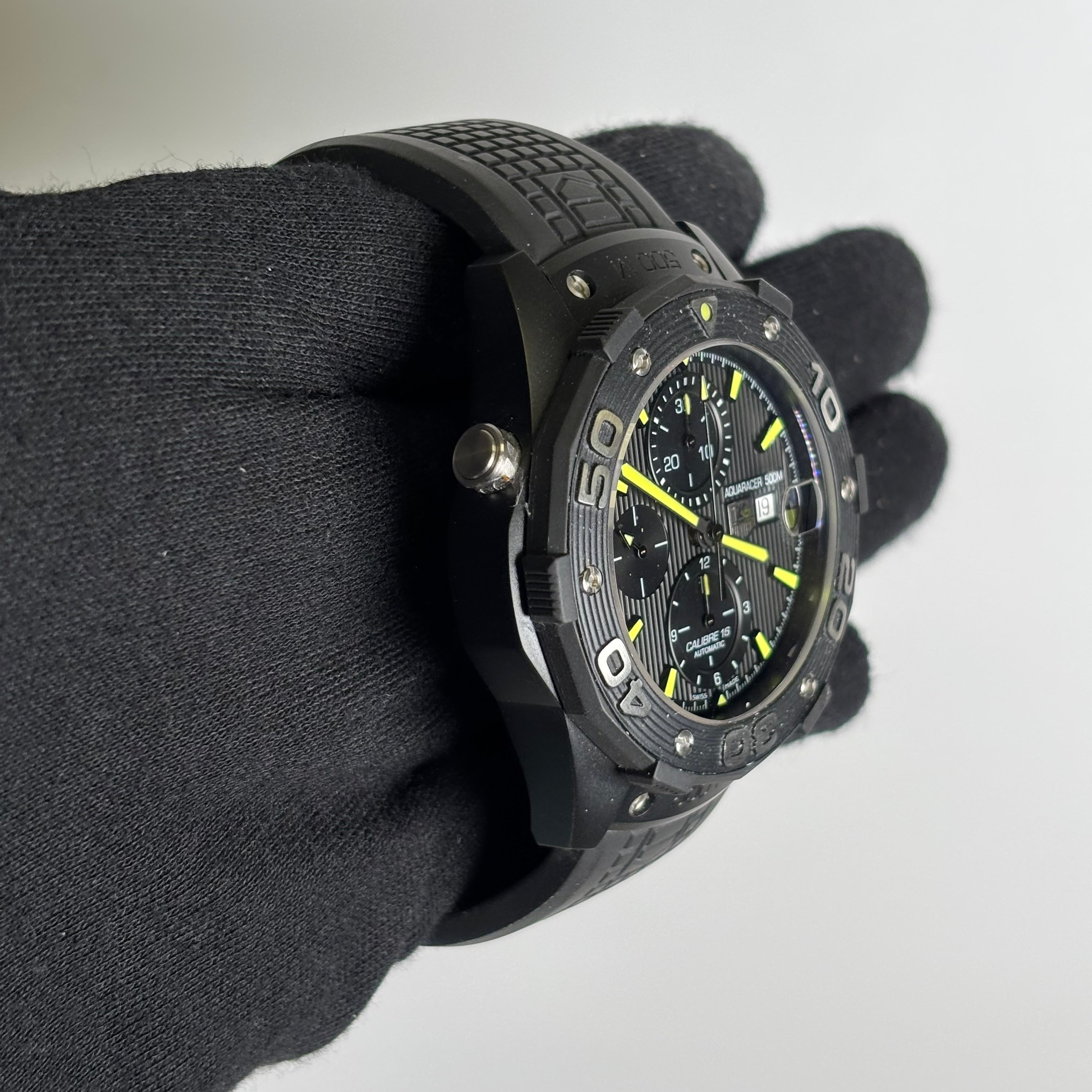 Tag Heuer Aquaracer 44mm Black Dial Watch Ref# CAJ2180 - Happy Jewelers Fine Jewelry Lifetime Warranty