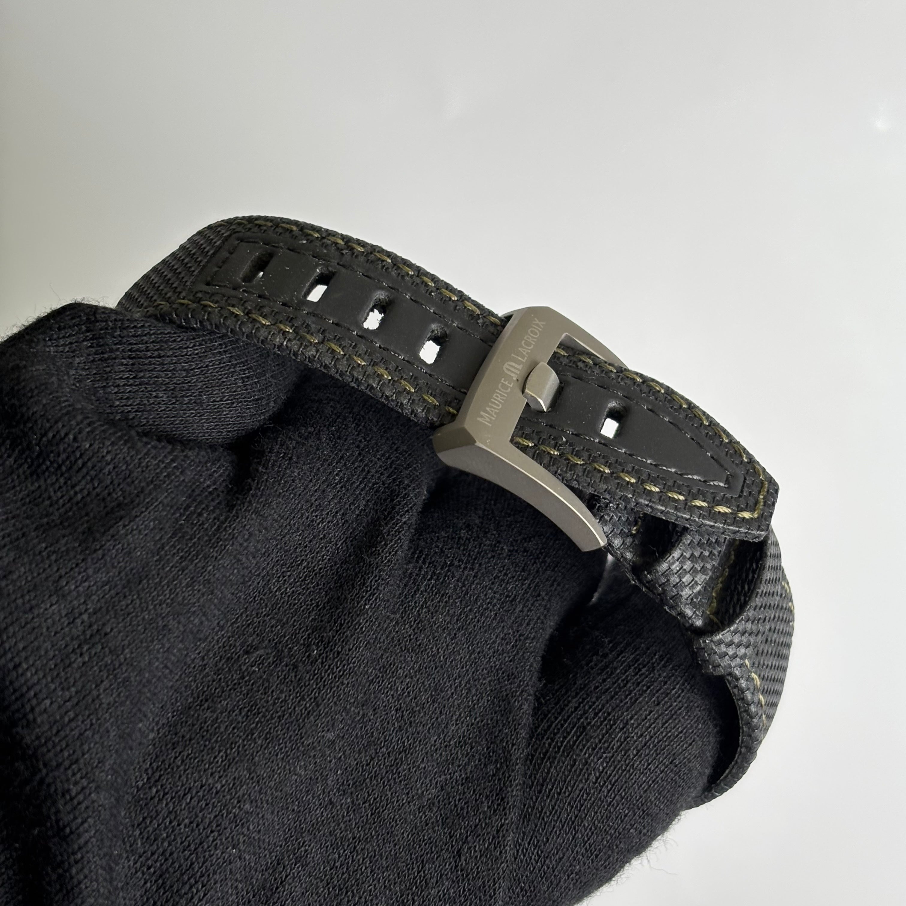 Maurice Lacroix 43mm Black Dial Watch Ref# PT6028-ALB21-331 - Happy Jewelers Fine Jewelry Lifetime Warranty