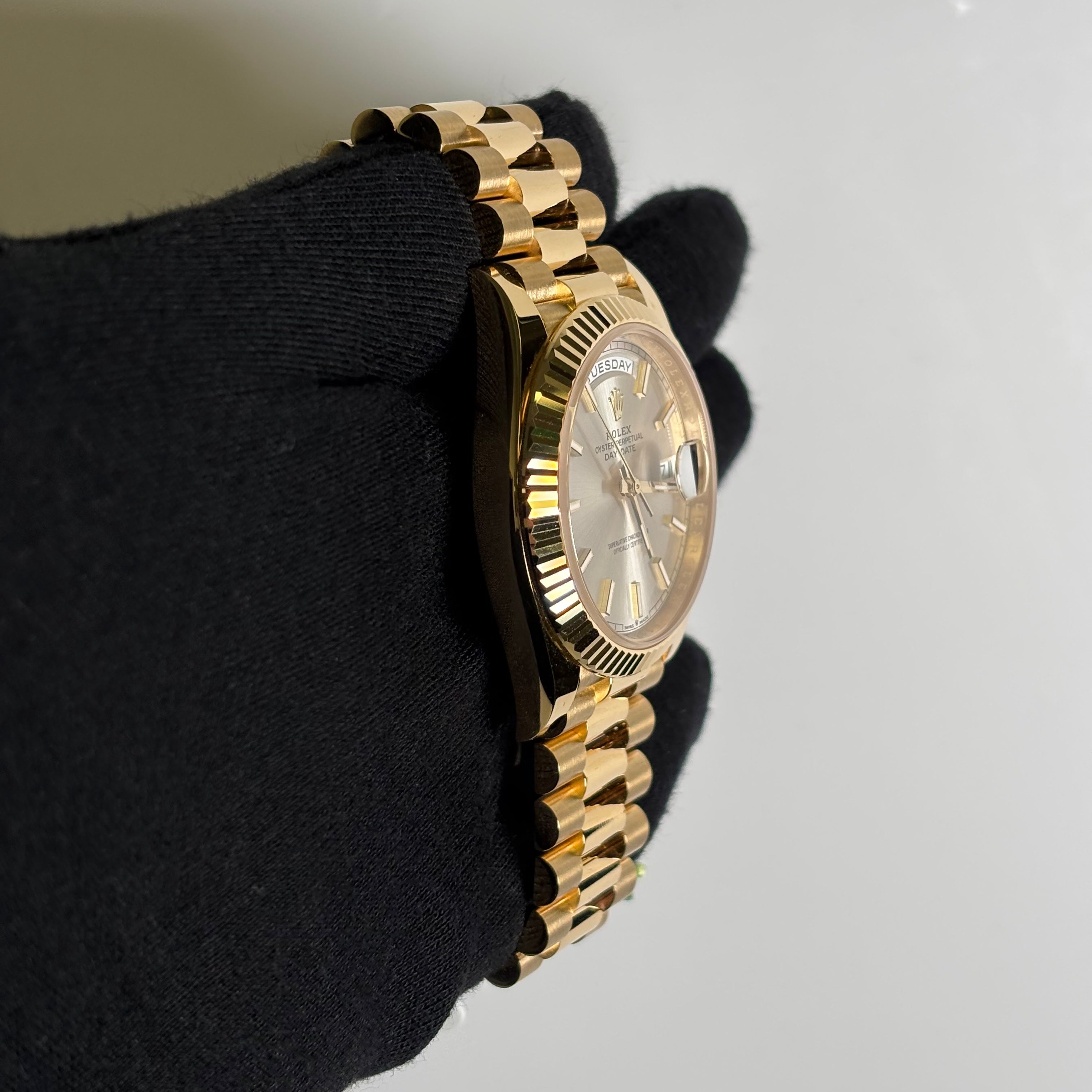 Rolex Day-Date 40mm Silver Dial Watch Ref# 228238 - Happy Jewelers Fine Jewelry Lifetime Warranty