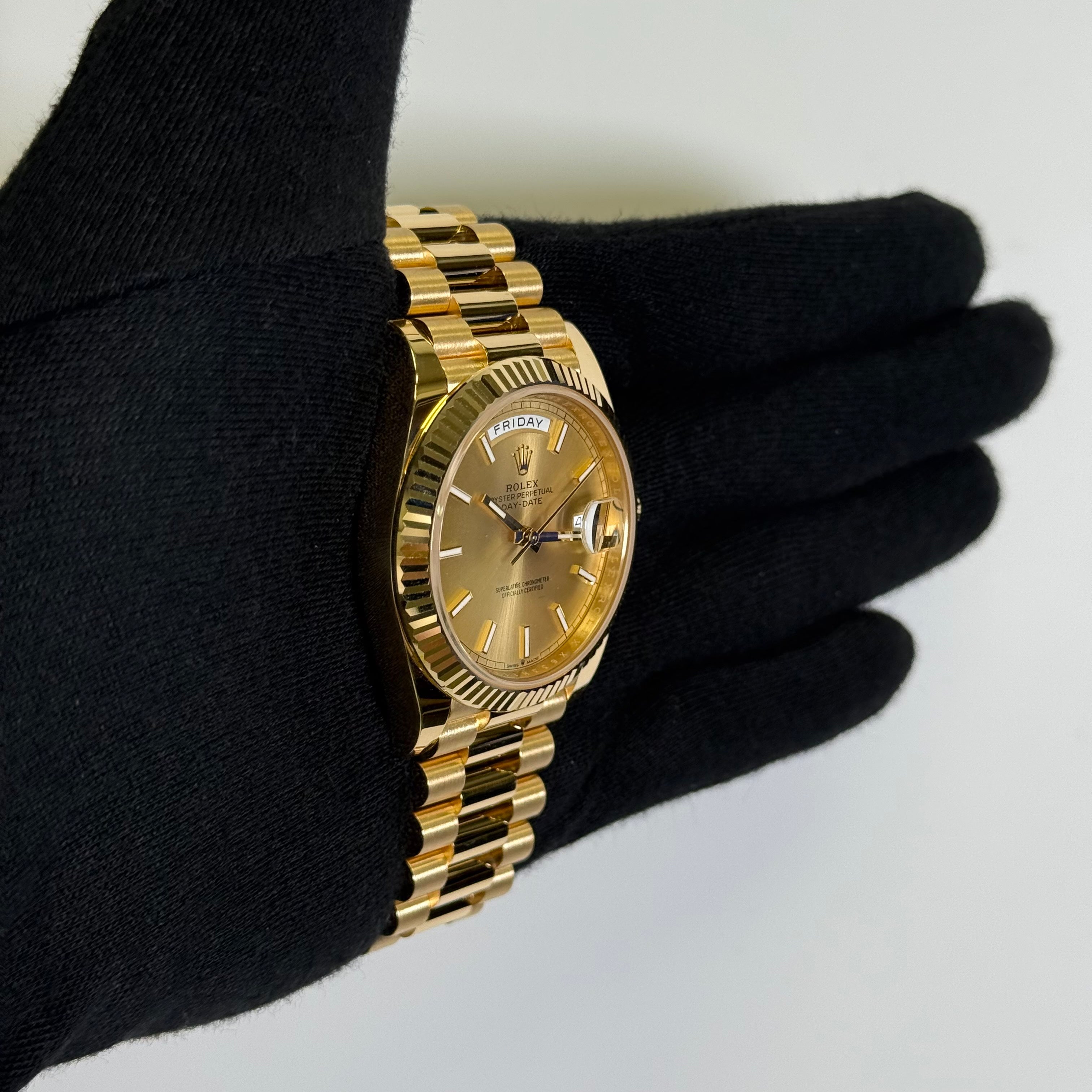 Rolex Day-Date 40mm Champagne Dial Watch Ref# 228238 - Happy Jewelers Fine Jewelry Lifetime Warranty