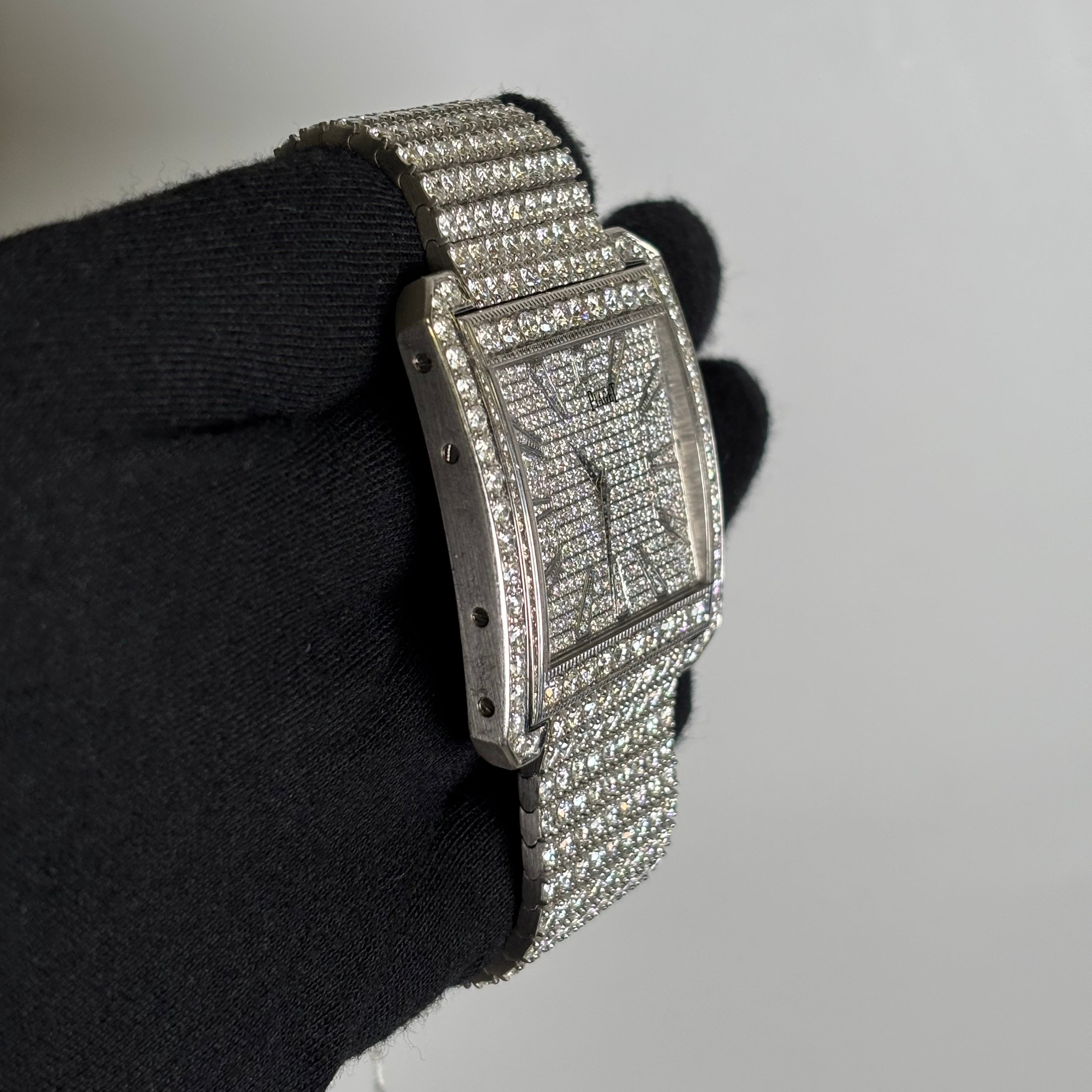 Piaget Protocole 46mm Pave Dial Watch Ref# P10452 - Happy Jewelers Fine Jewelry Lifetime Warranty