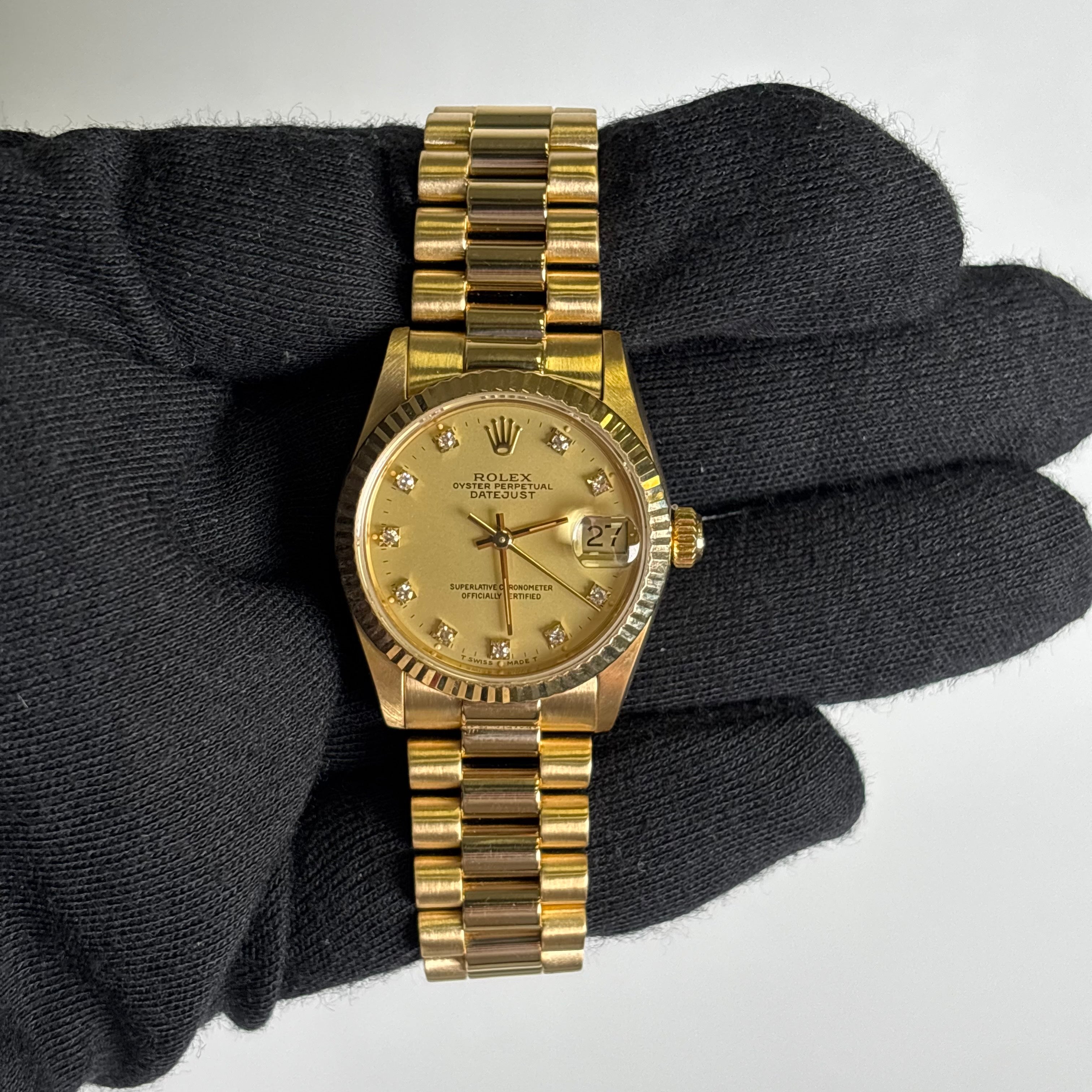 Rolex Datejust 31mm Champagne Dial Watch Ref# 68278 - Happy Jewelers Fine Jewelry Lifetime Warranty