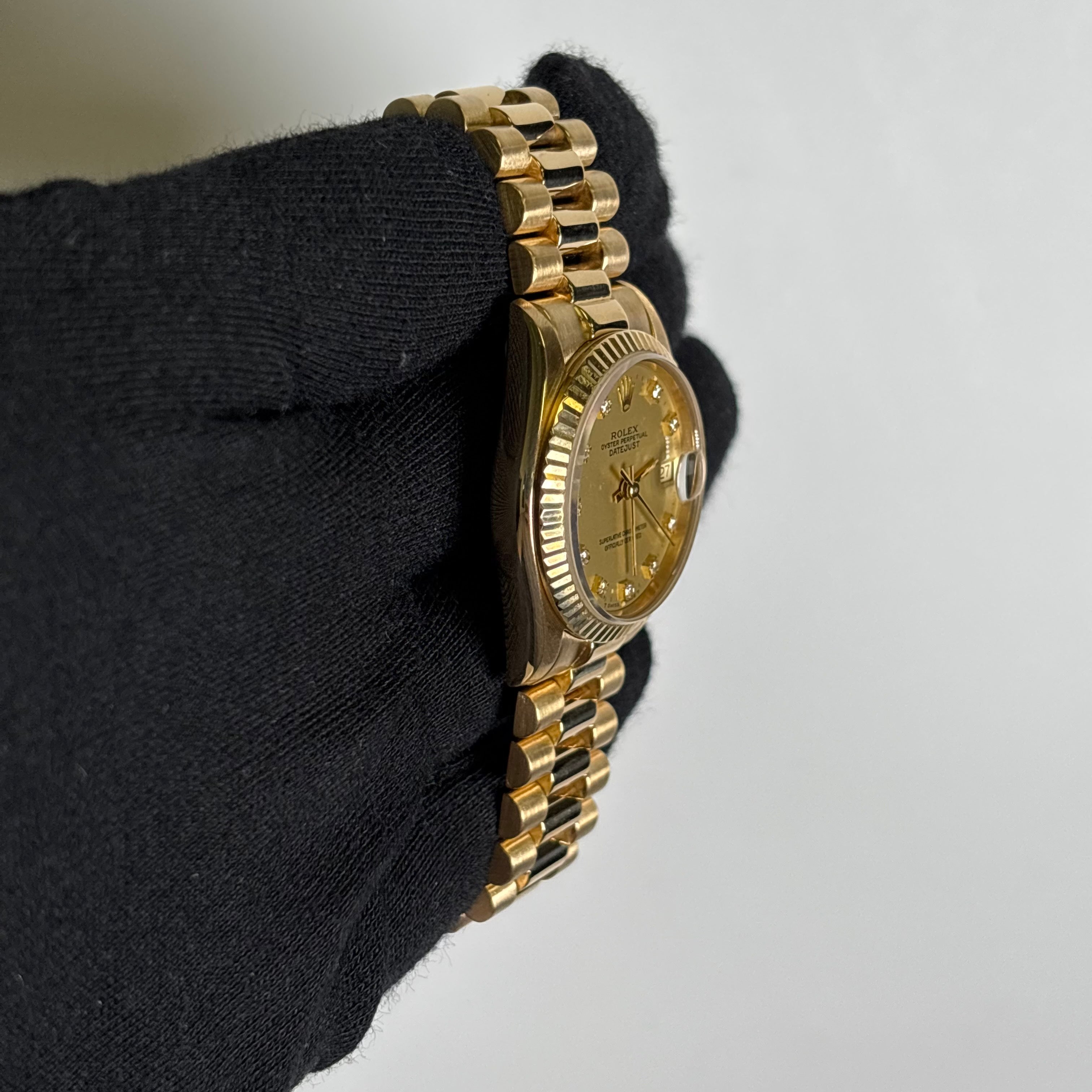 Rolex Datejust 31mm Champagne Dial Watch Ref# 68278 - Happy Jewelers Fine Jewelry Lifetime Warranty