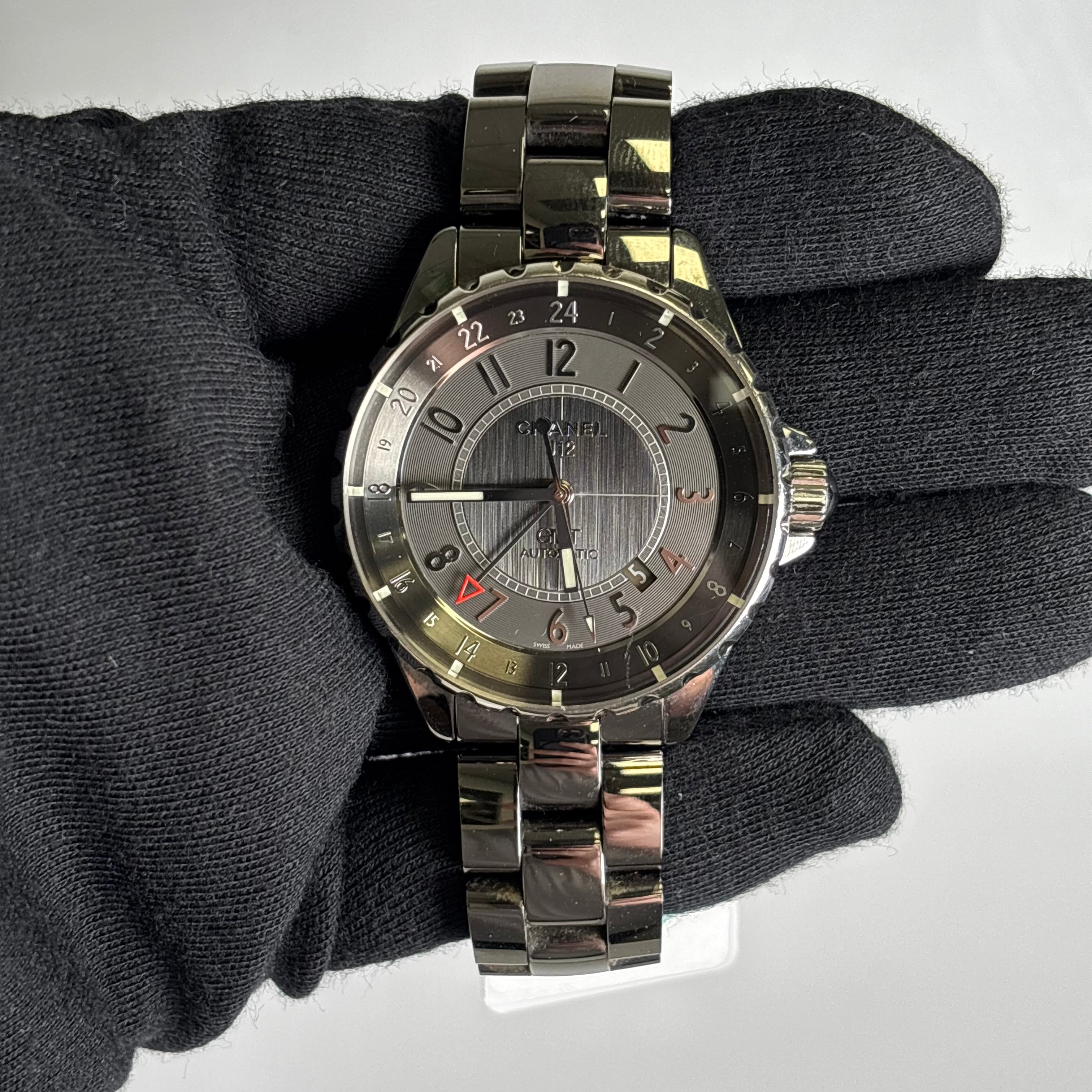 Chanel J12 41mm Grey Dial Watch Ref# H3099 - Happy Jewelers Fine Jewelry Lifetime Warranty