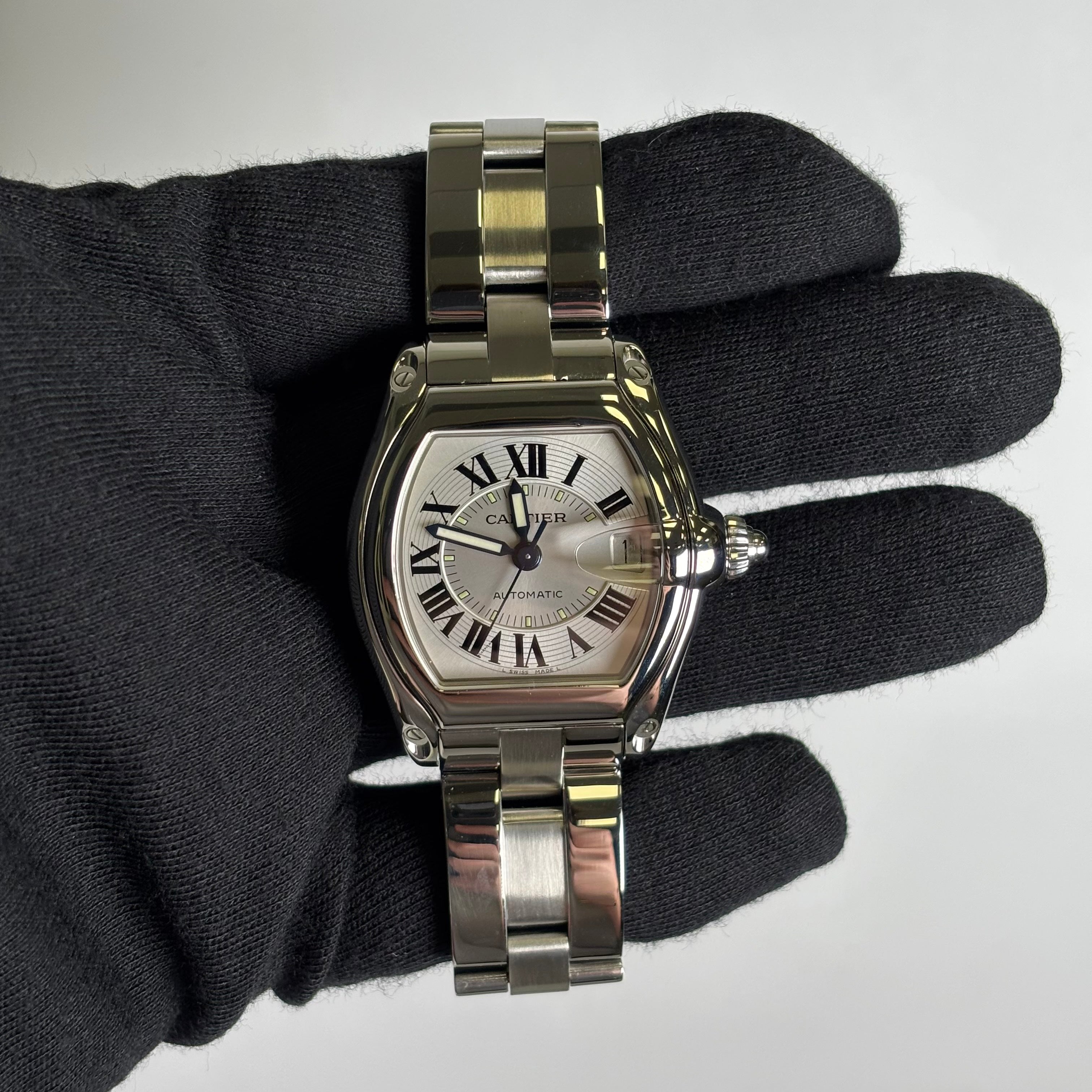 Cartier Roadster 38mm Silver Dial Watch Ref# W62000V3 - Happy Jewelers Fine Jewelry Lifetime Warranty