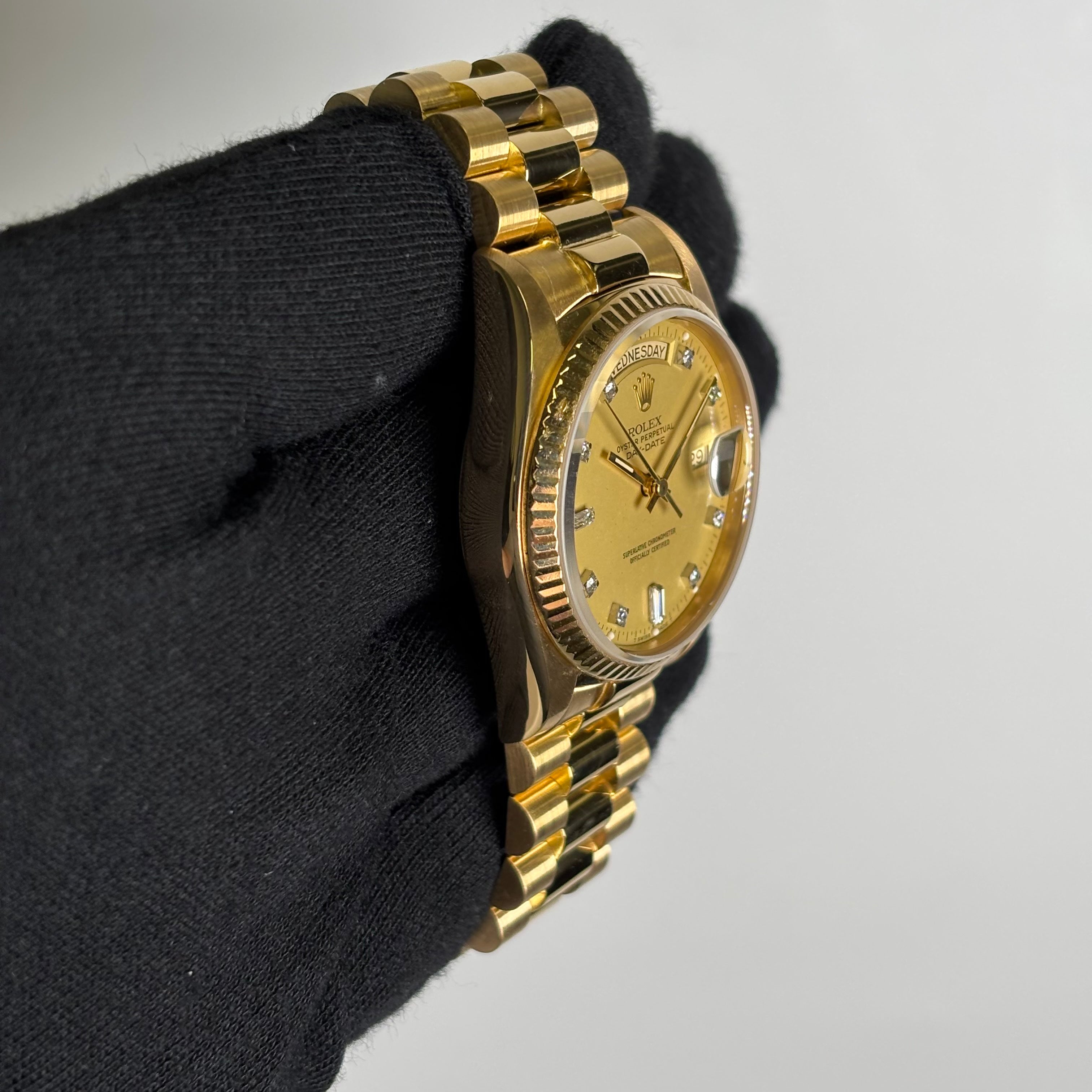 Rolex Day-Date 36mm Champagne Dial Watch Ref# 18038 - Happy Jewelers Fine Jewelry Lifetime Warranty