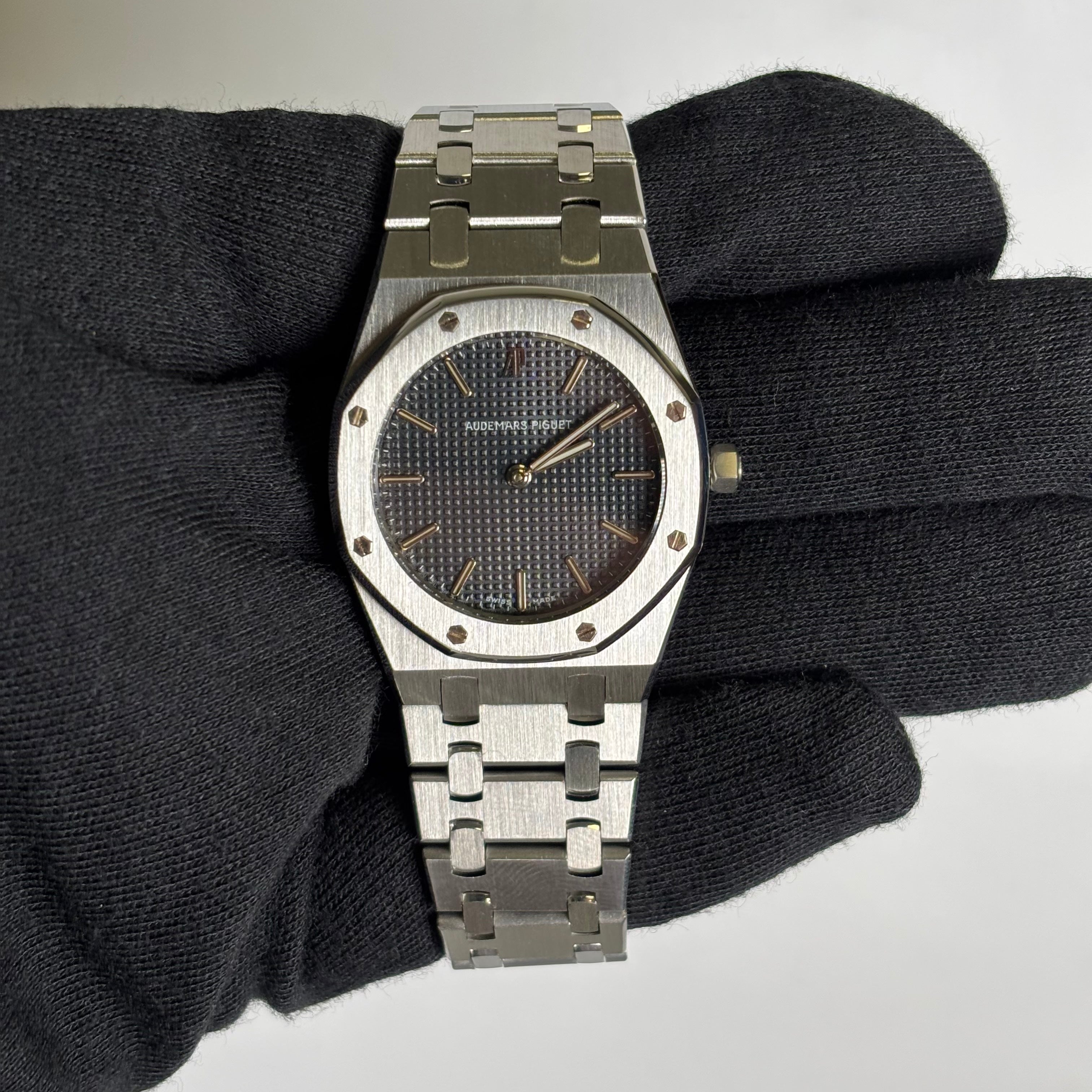 Audemars Piguet Royal Oak 33mm Black Dial Watch Ref# 56303ST - Happy Jewelers Fine Jewelry Lifetime Warranty