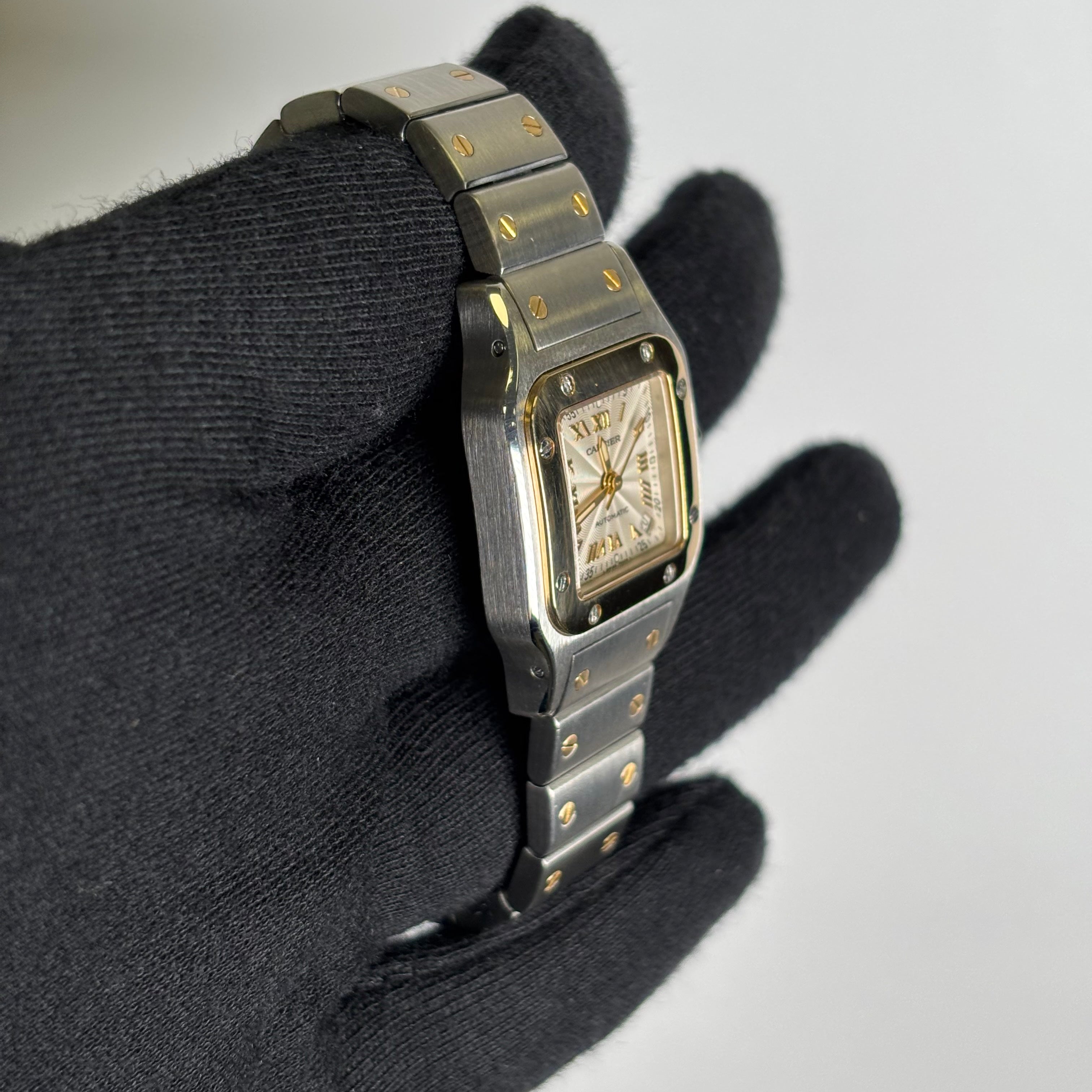 Cartier Santos 24mm Silver Dial Watch Ref# 2423 - Happy Jewelers Fine Jewelry Lifetime Warranty