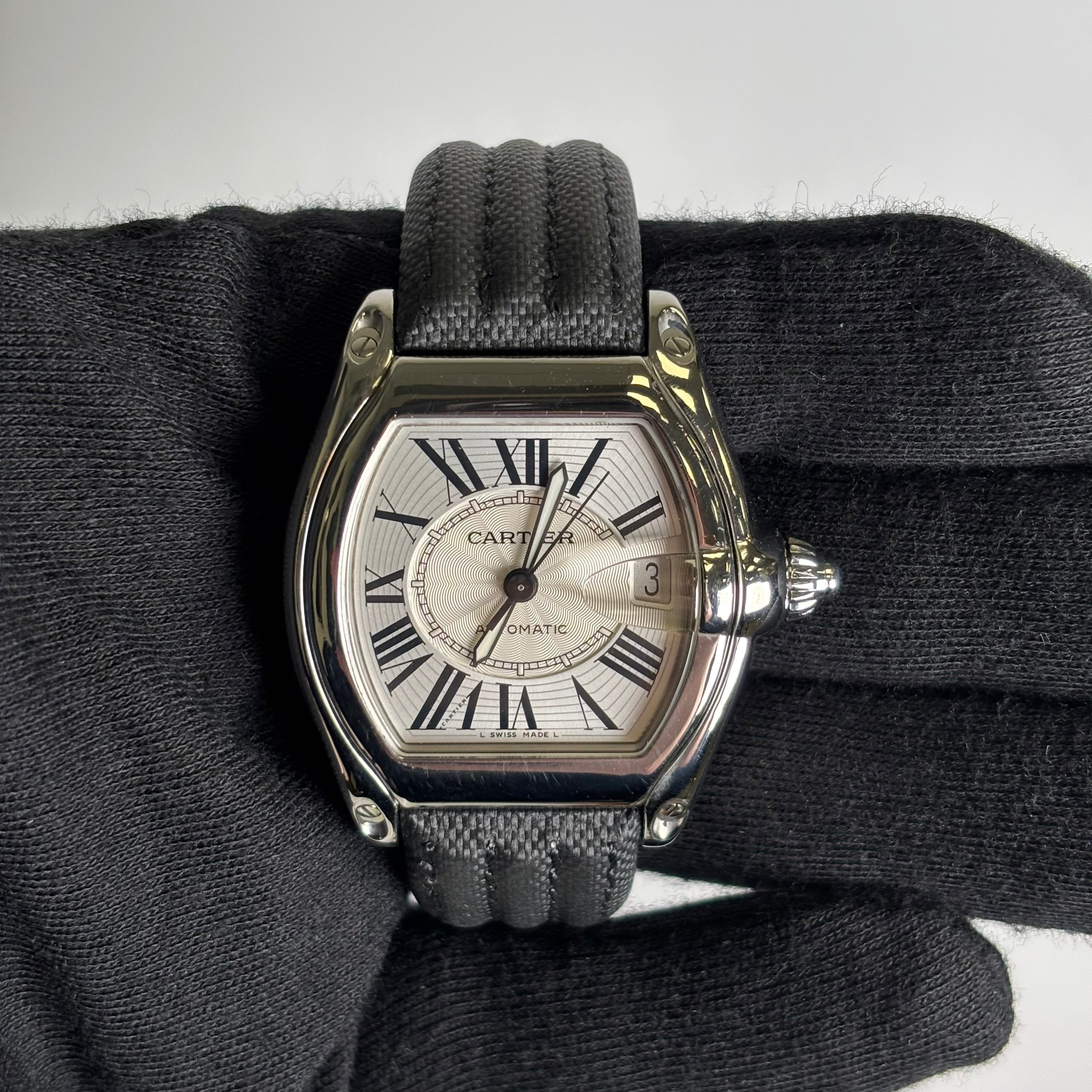 Cartier Roadster 35mm Silver Dial Watch Ref# W62025V3 - Happy Jewelers Fine Jewelry Lifetime Warranty