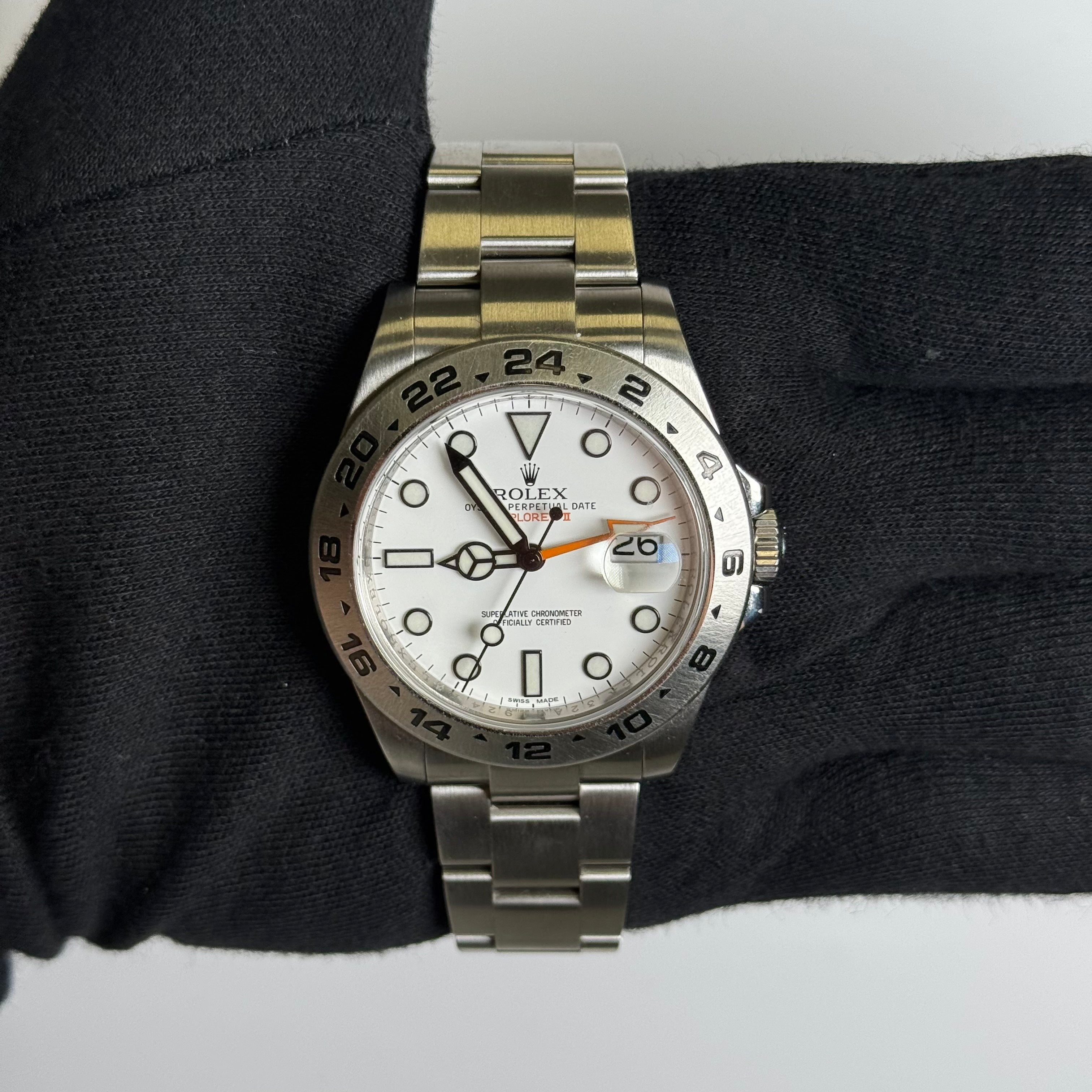 Rolex Explorer II 42mm White Dial Watch Ref# 216570 - Happy Jewelers Fine Jewelry Lifetime Warranty