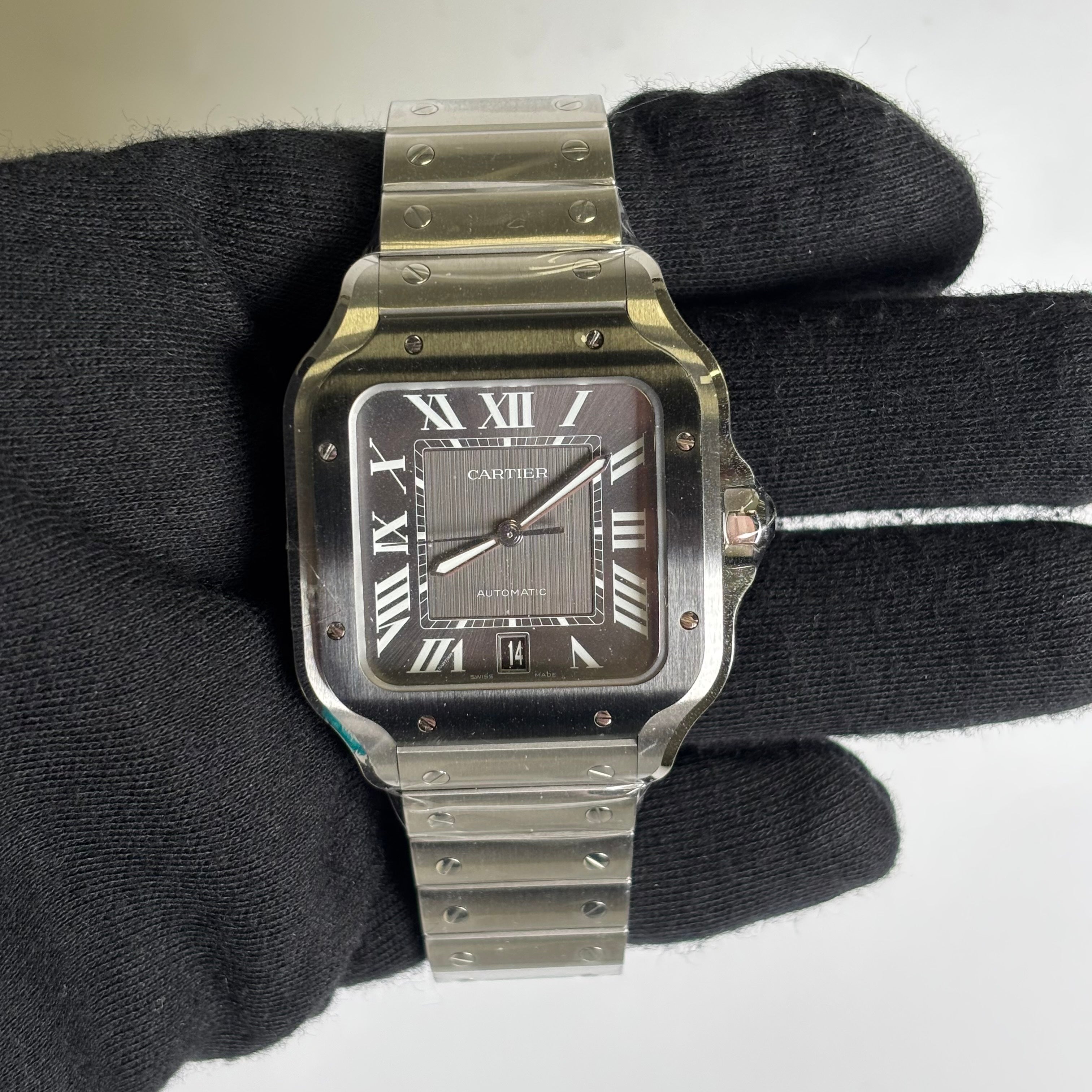 Cartier Santos 40mm Grey Dial Watch Ref# WSSA0037 - Happy Jewelers Fine Jewelry Lifetime Warranty