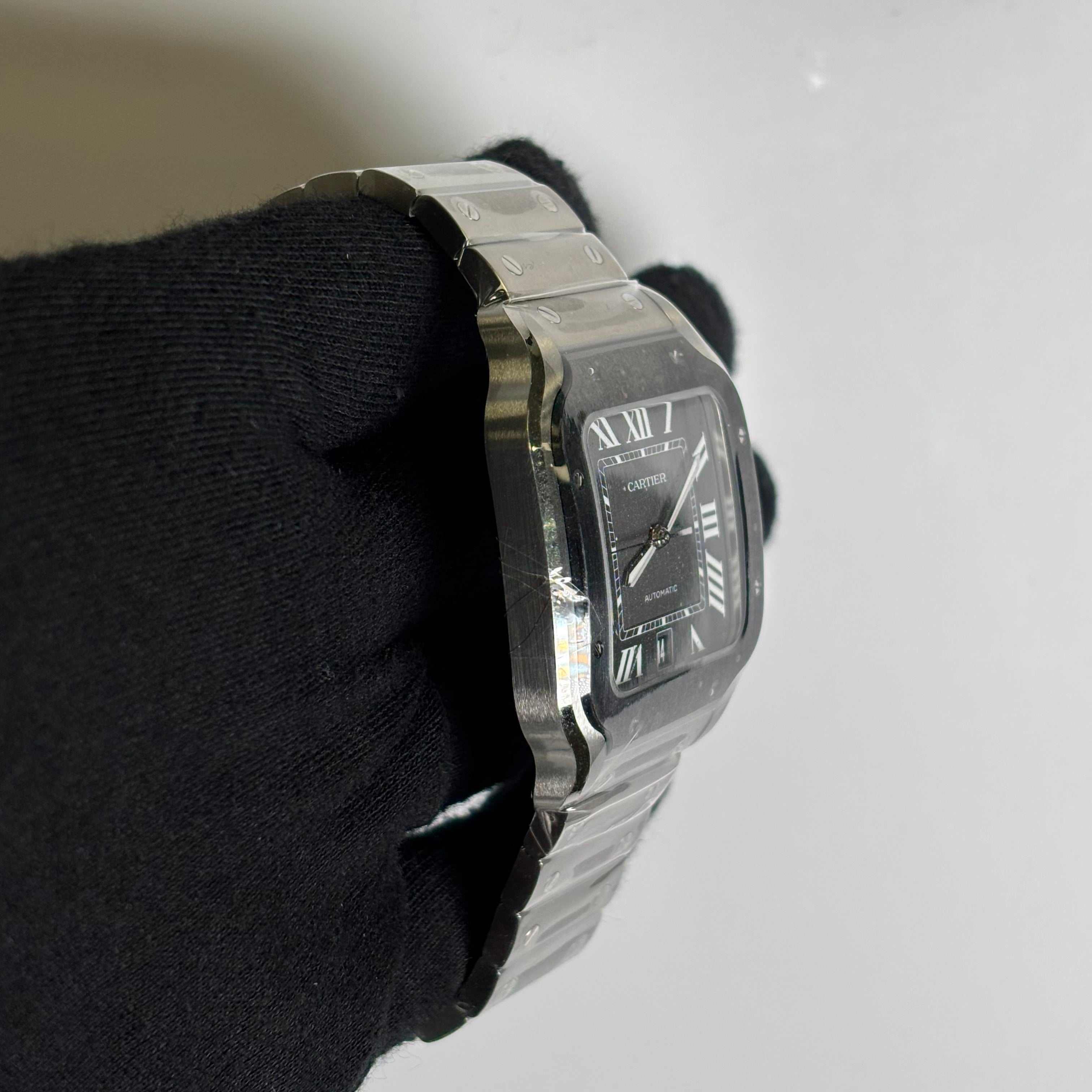 Cartier Santos 40mm Grey Dial Watch Ref# WSSA0037 - Happy Jewelers Fine Jewelry Lifetime Warranty