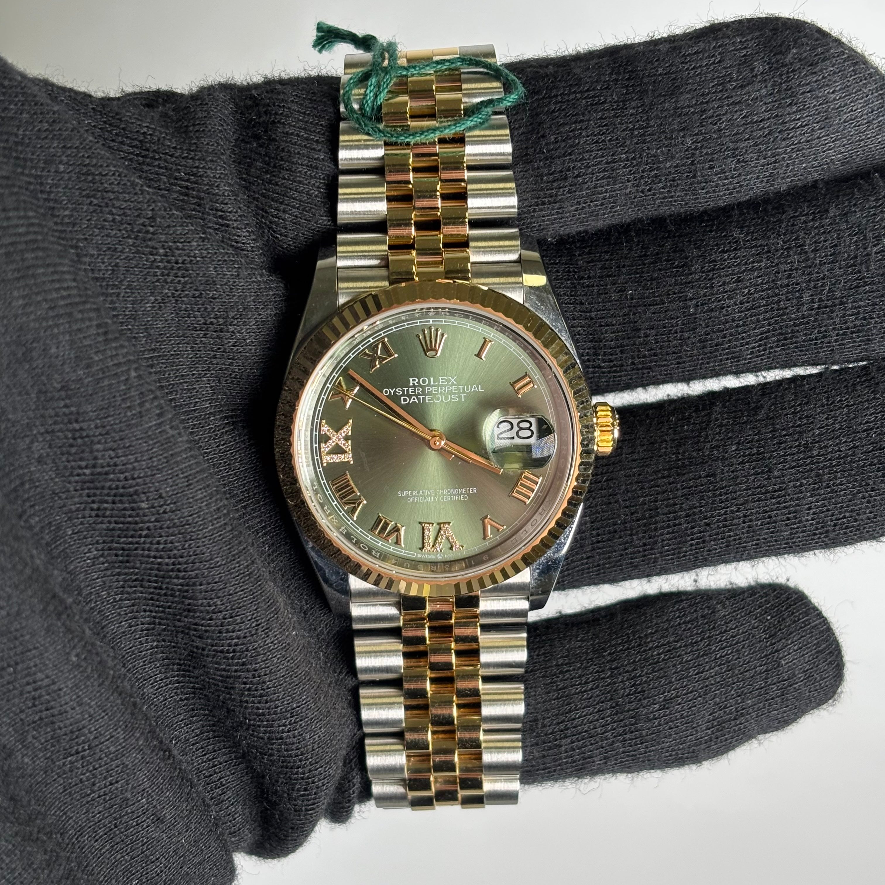 Rolex Datejust 36mm Green Dial Watch Ref# 126233 - Happy Jewelers Fine Jewelry Lifetime Warranty