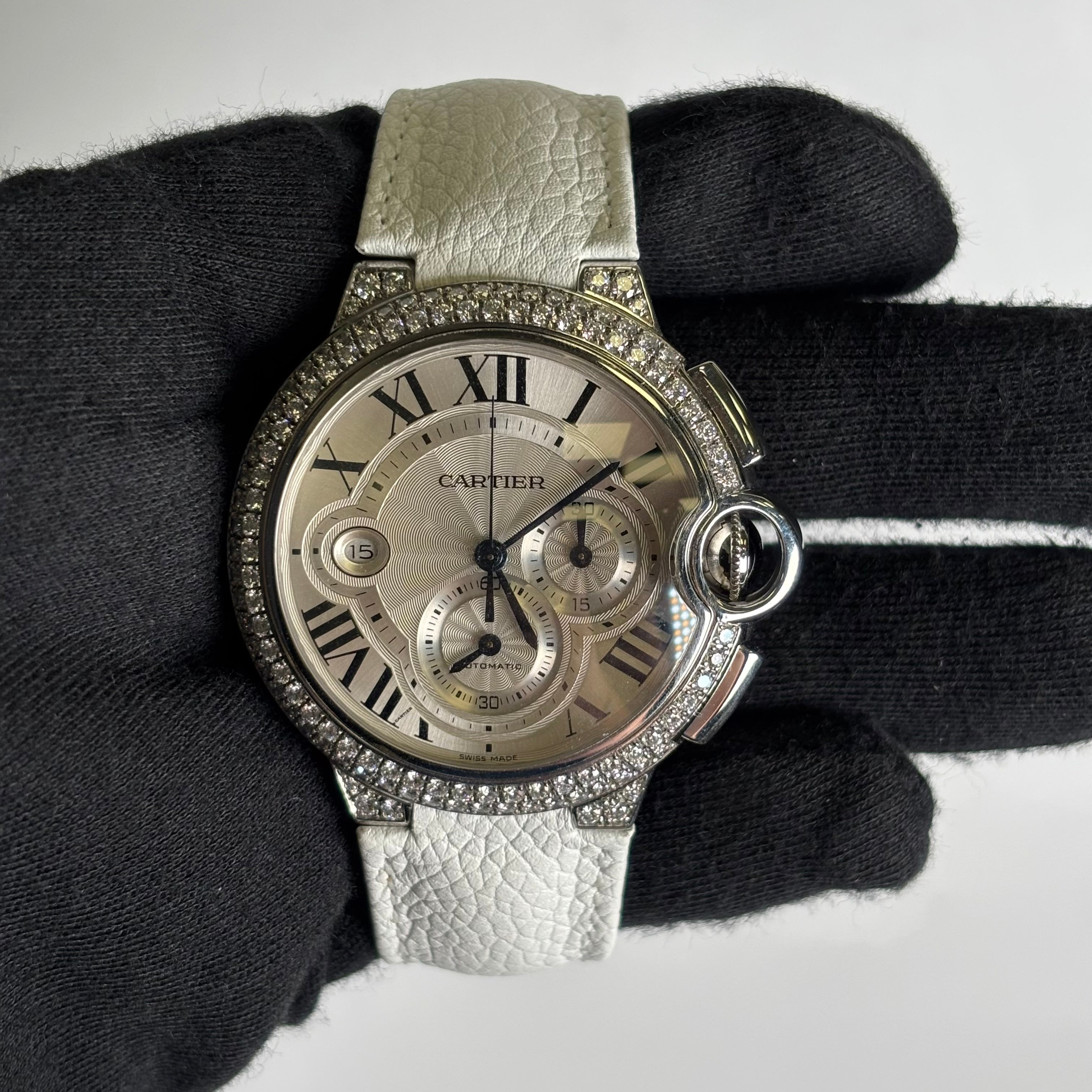 Cartier Ballon Bleu 44mm Silver Dial Watch Ref# W6920003 - Happy Jewelers Fine Jewelry Lifetime Warranty