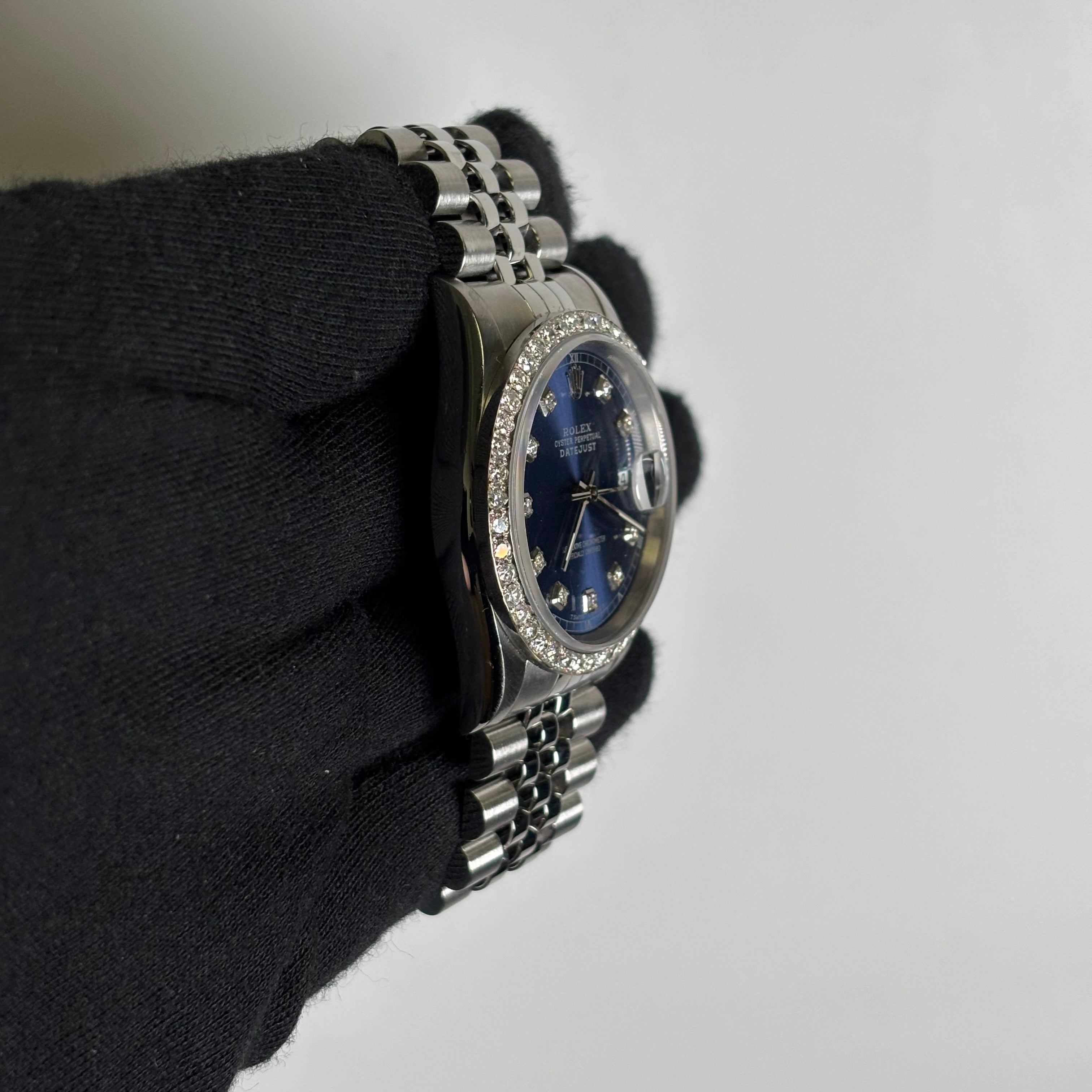 Rolex Datejust 36mm Blue Dial Watch Ref# 16220 - Happy Jewelers Fine Jewelry Lifetime Warranty