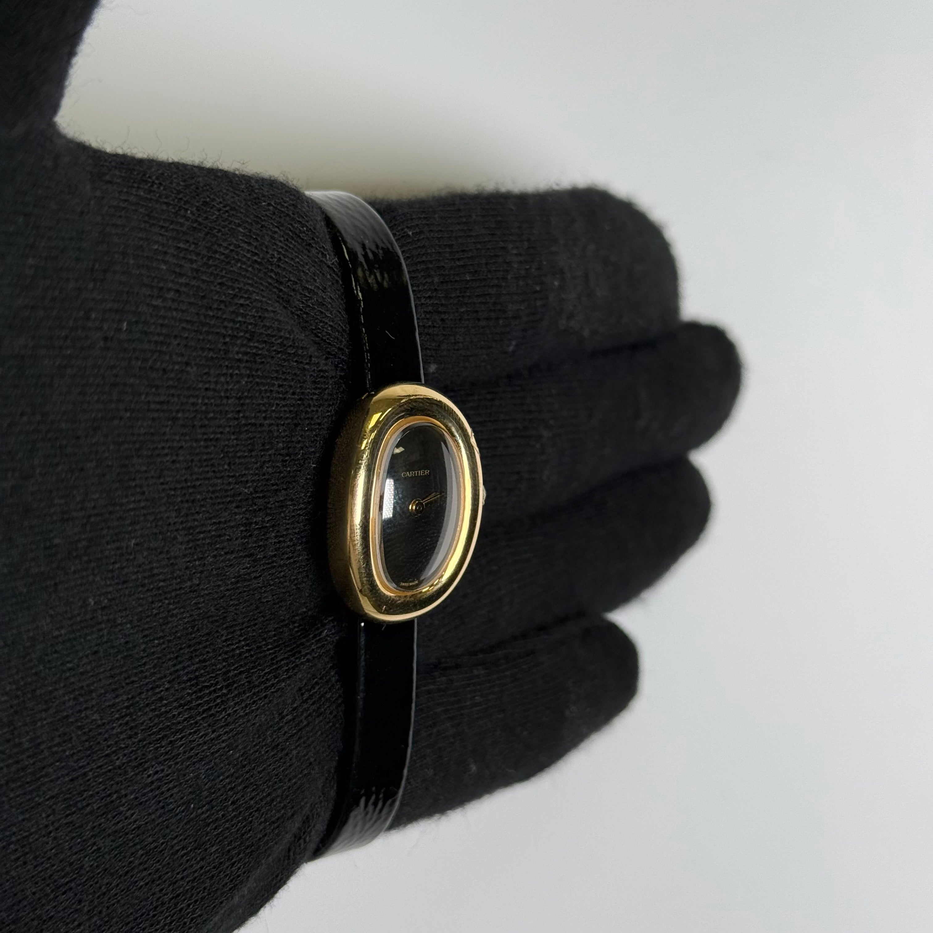 Cartier Baignoire 18.7mm Black Dial Watch Ref# WGBA0040 - Happy Jewelers Fine Jewelry Lifetime Warranty