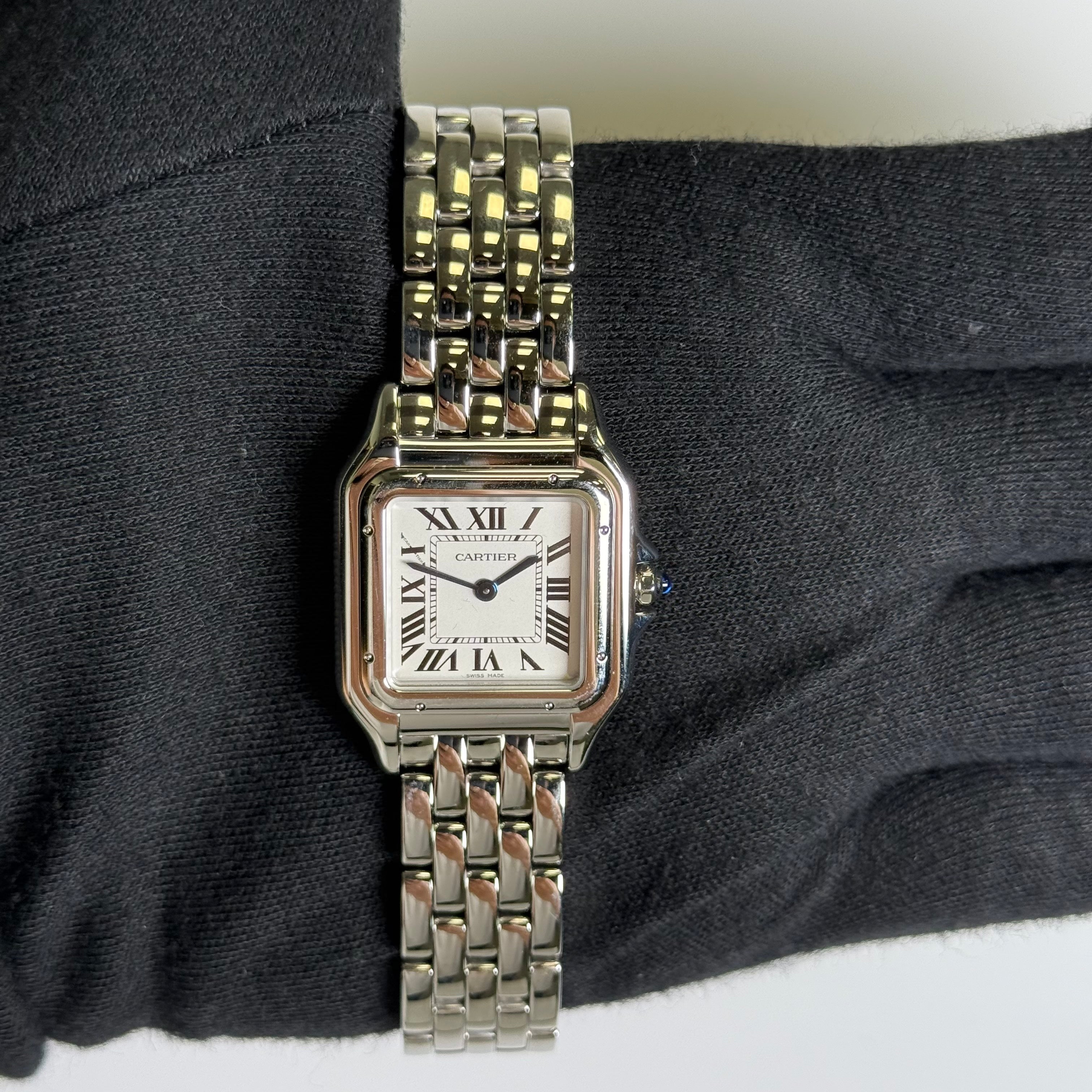 Cartier Panthere 26mm White Dial Watch Ref# WSPN0015 - Happy Jewelers Fine Jewelry Lifetime Warranty