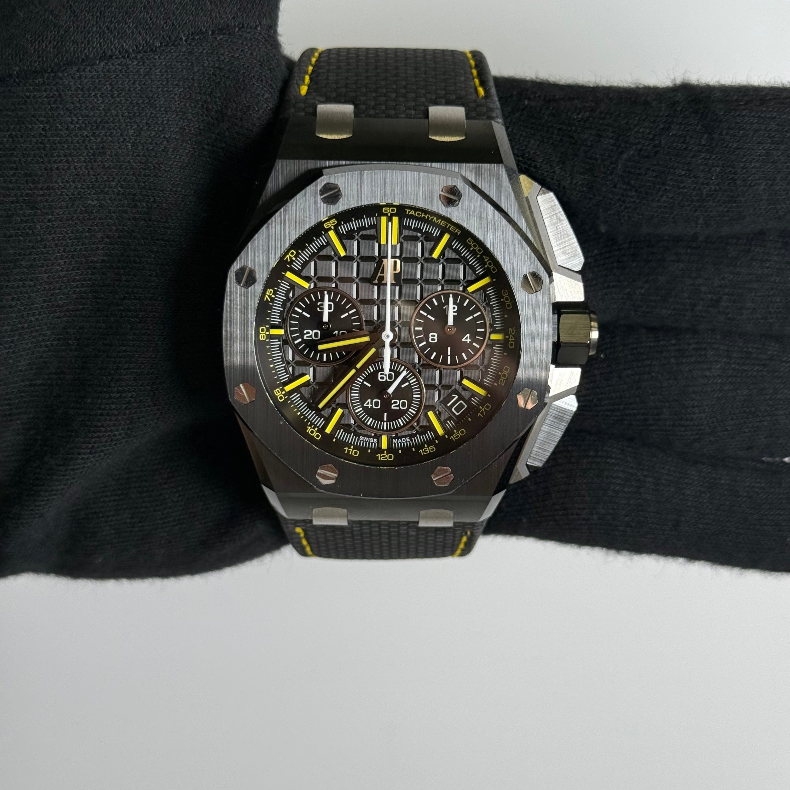 Audemars Piguet Royal Oak 43mm Black Dial Watch Ref# 26420CE.OO.A005VE.01 - Happy Jewelers Fine Jewelry Lifetime Warranty