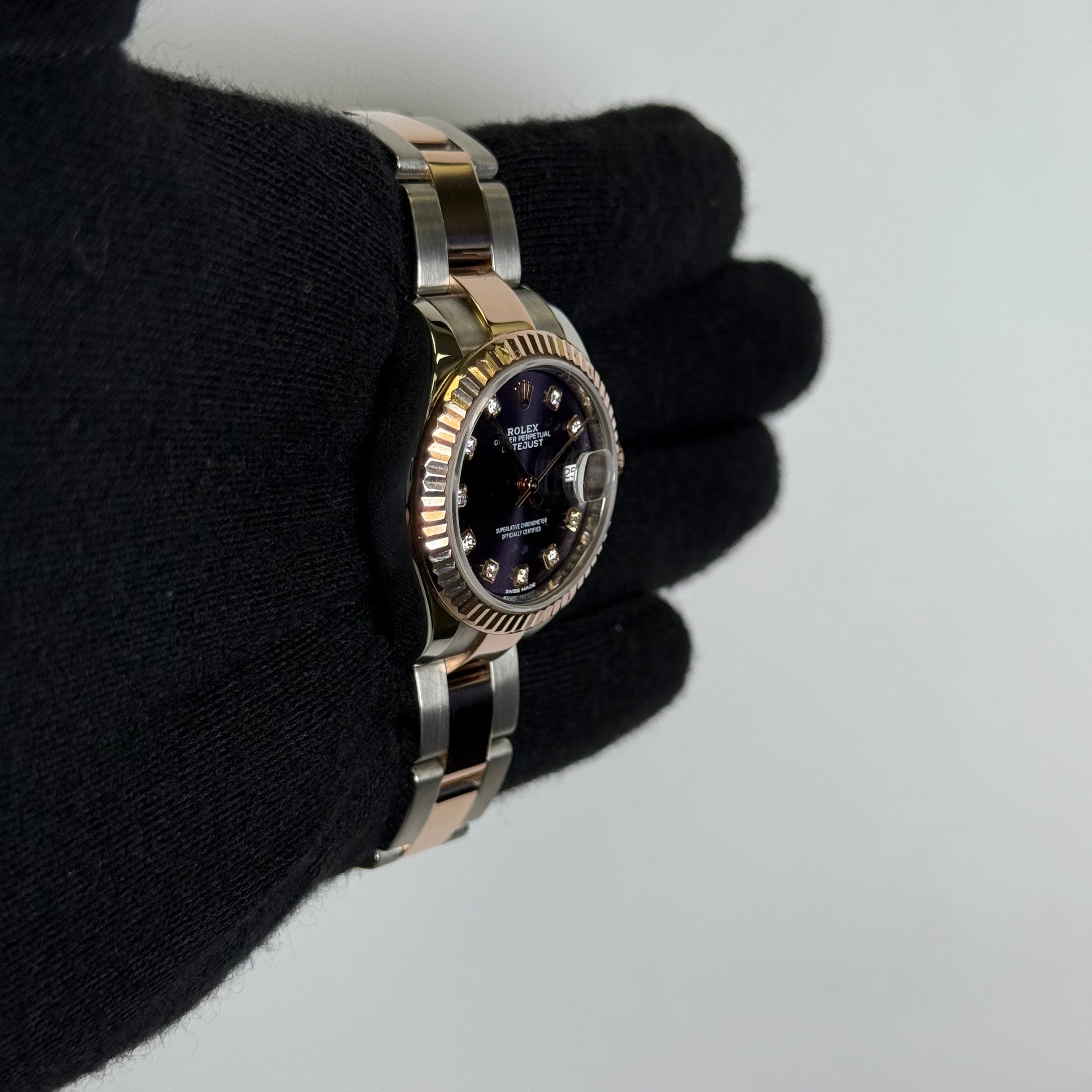 Rolex Datejust 28mm Purple Dial Watch Ref# 279171 - Happy Jewelers Fine Jewelry Lifetime Warranty