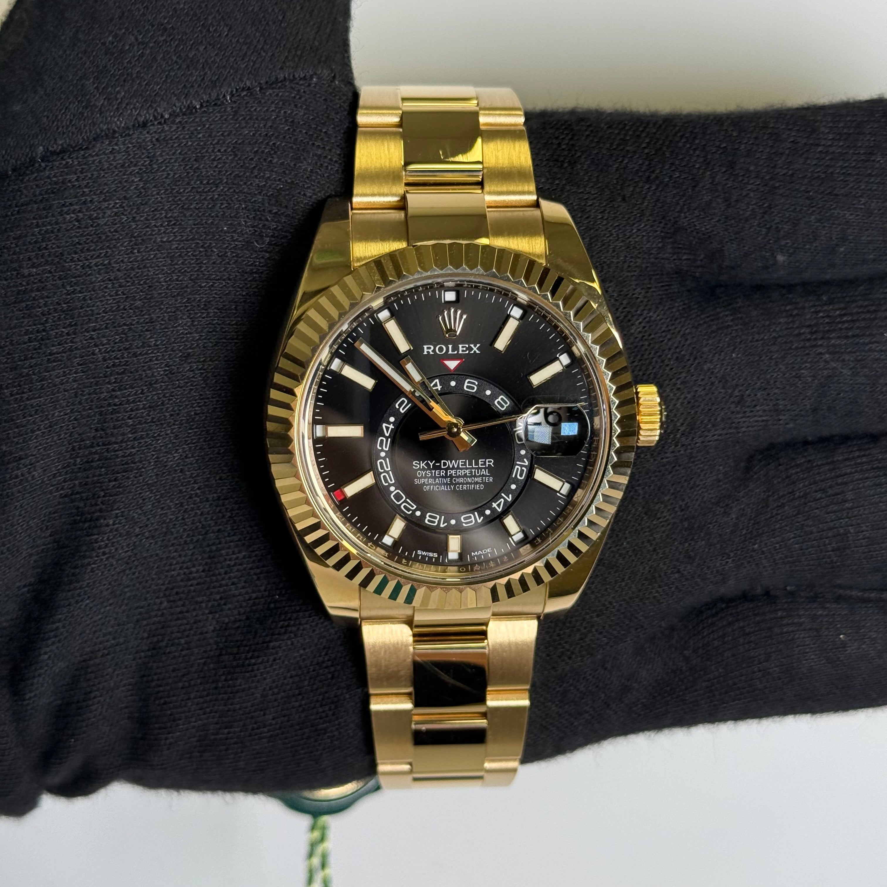 Rolex Sky-Dweller 42mm Black Dial Watch Ref# 326938 - Happy Jewelers Fine Jewelry Lifetime Warranty