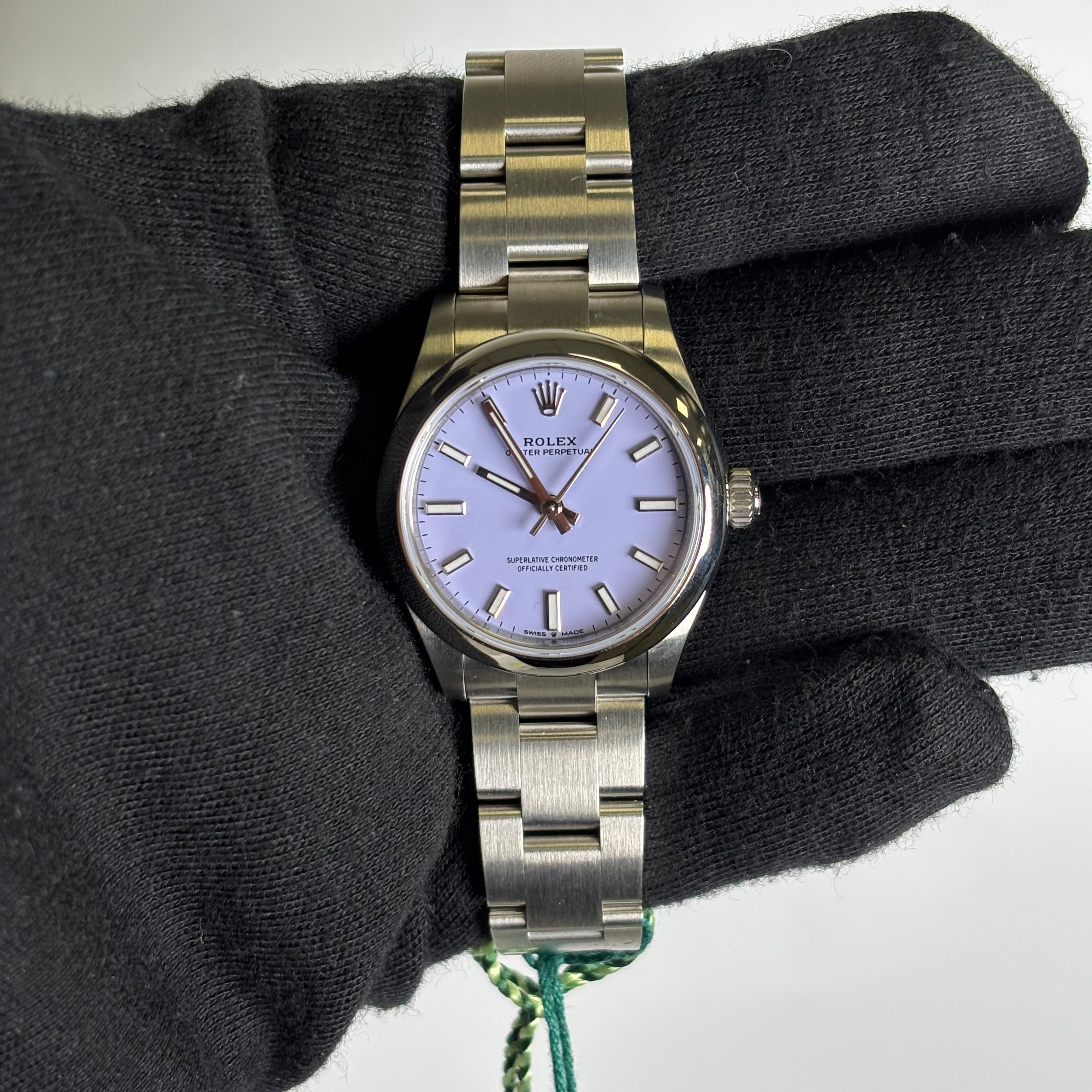 Rolex Oyster Perpetual 31mm Lavender Dial Watch Ref# 277200 - Happy Jewelers Fine Jewelry Lifetime Warranty