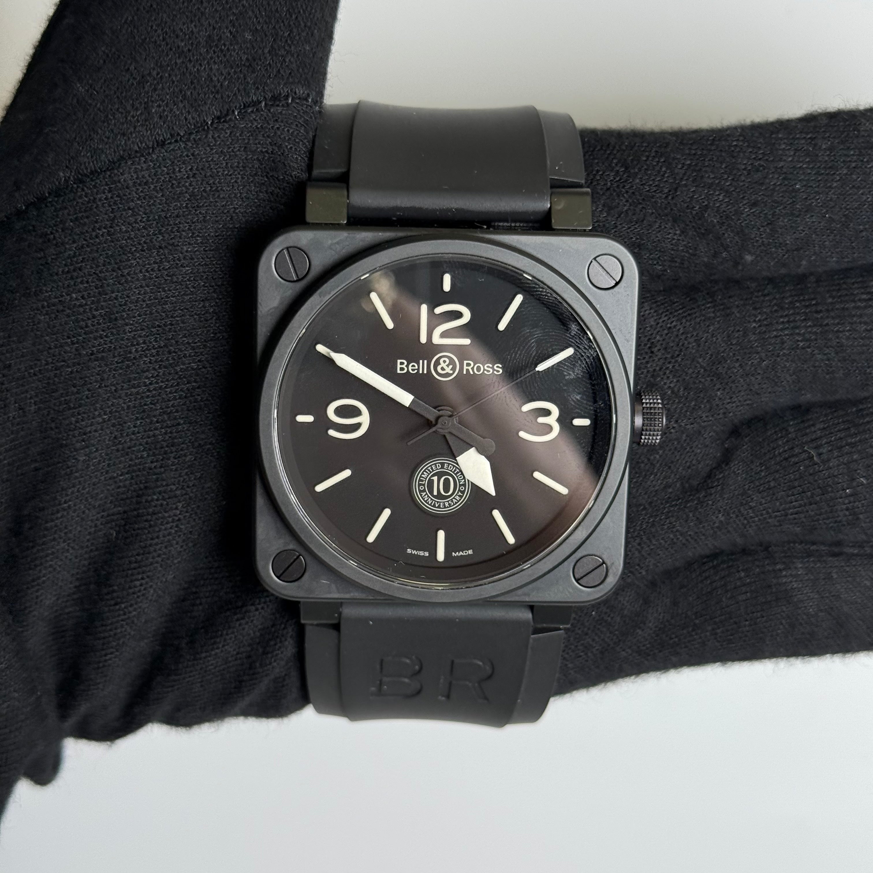 Bell & Ross BR01-92 46mm Black Dial Watch Ref# BR01-92 - Happy Jewelers Fine Jewelry Lifetime Warranty