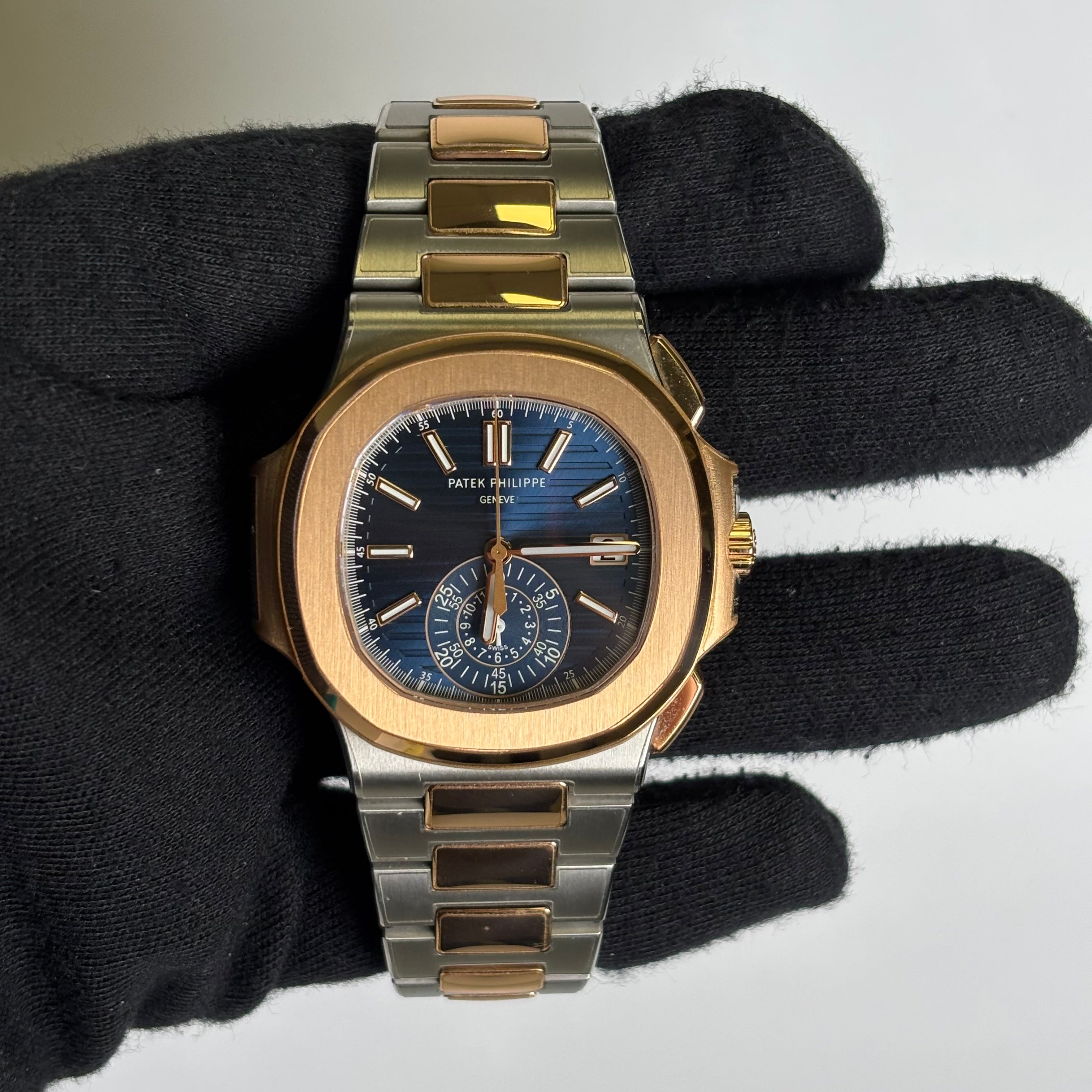 Patek Philippe Nautilus 40.5mm Blue Dial Watch Ref# 5980/1AR-001 - Happy Jewelers Fine Jewelry Lifetime Warranty