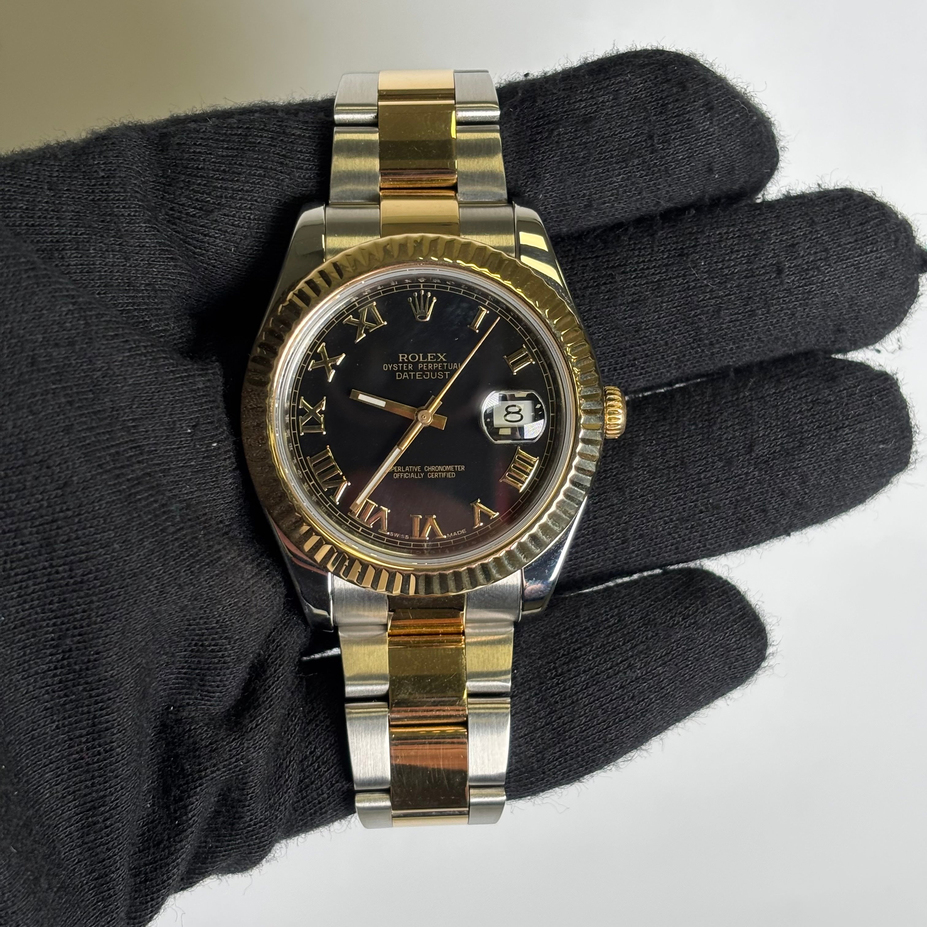 Rolex Datejust 41mm Black Dial Watch Ref# 116333 - Happy Jewelers Fine Jewelry Lifetime Warranty