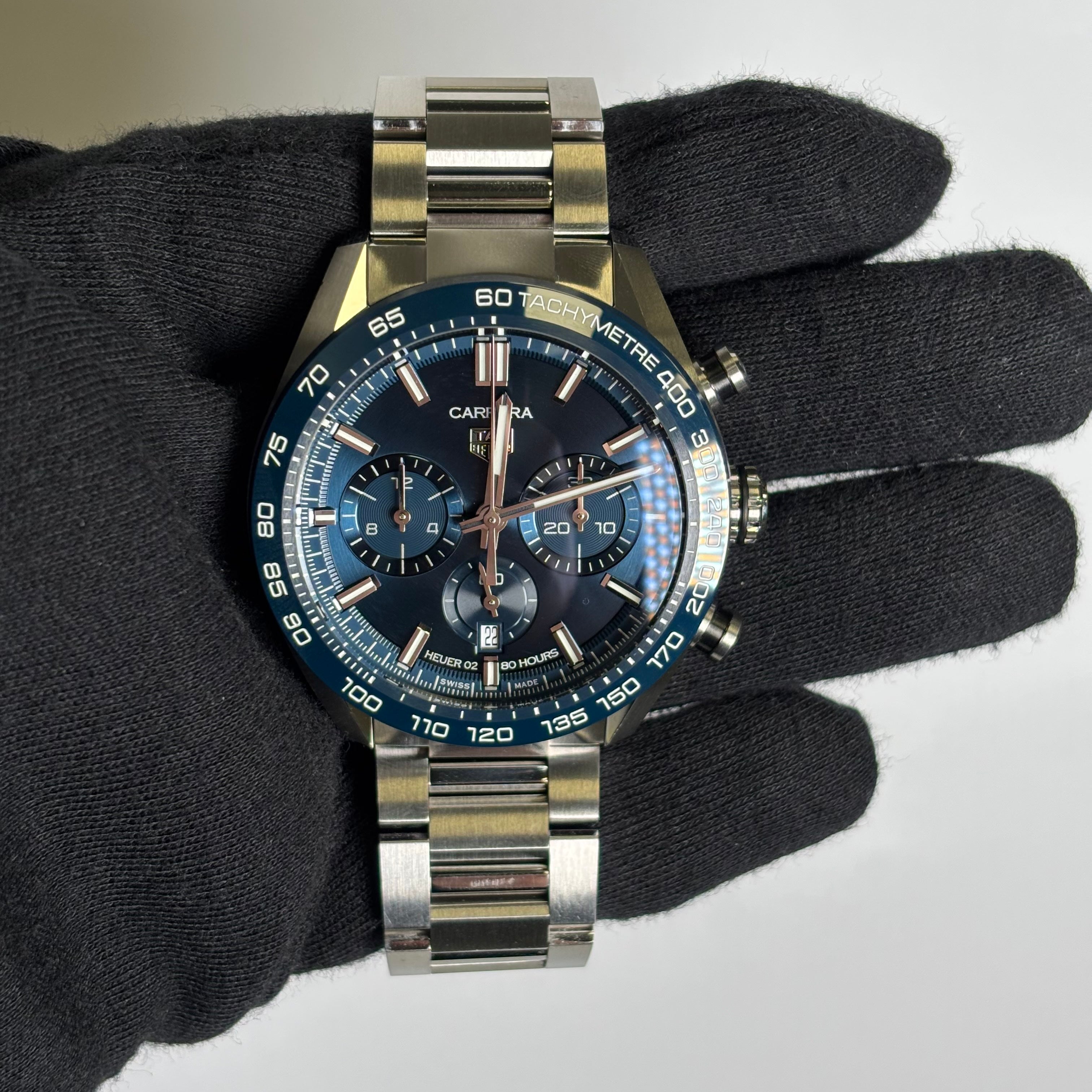 Tag Heuer Carrera 44mm Blue Dial Watch Ref# CBN2A1A - Happy Jewelers Fine Jewelry Lifetime Warranty