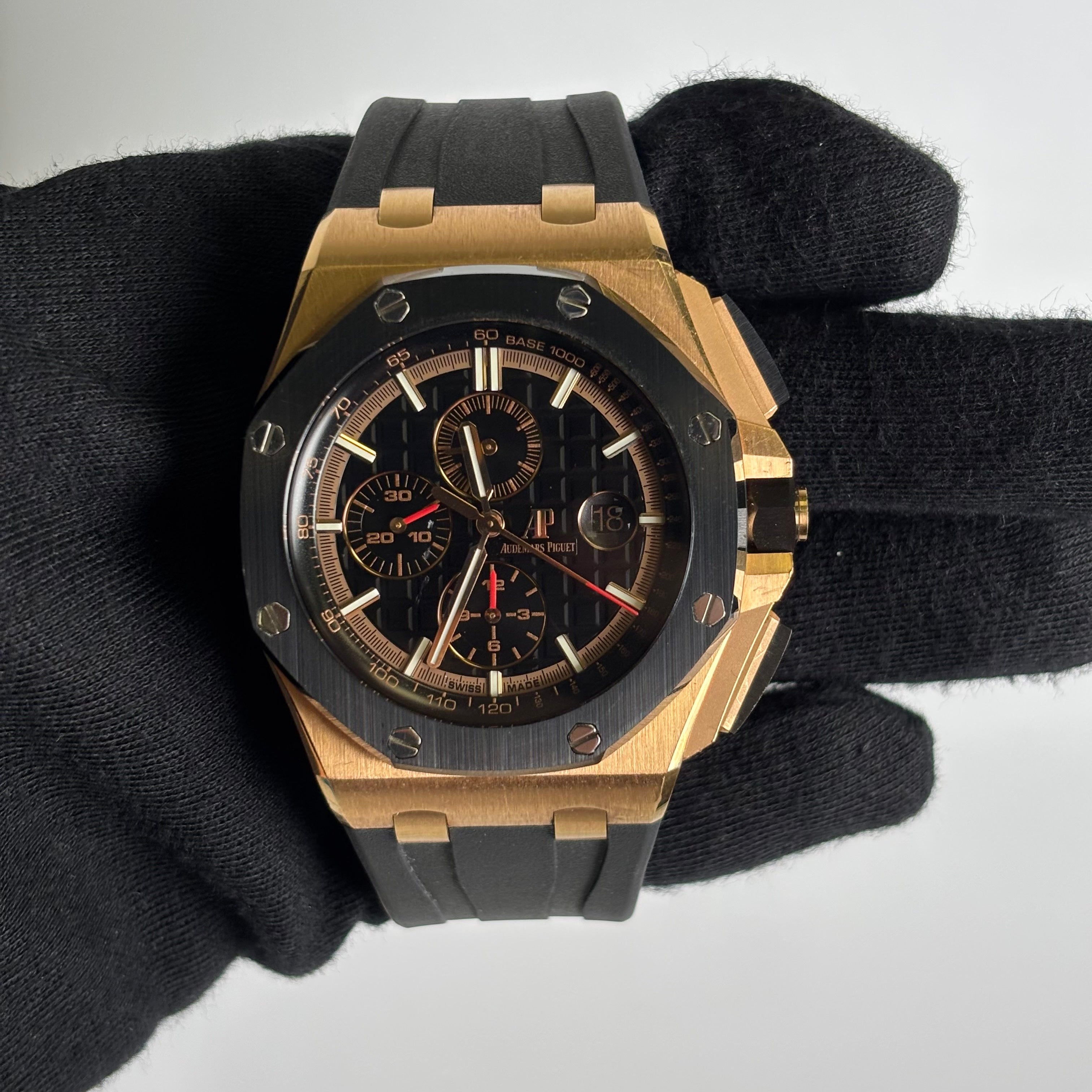 Audemars Piguet Royal Oak 44mm Black Dial Watch Ref# 26401RO.OO.A002CA.02 - Happy Jewelers Fine Jewelry Lifetime Warranty