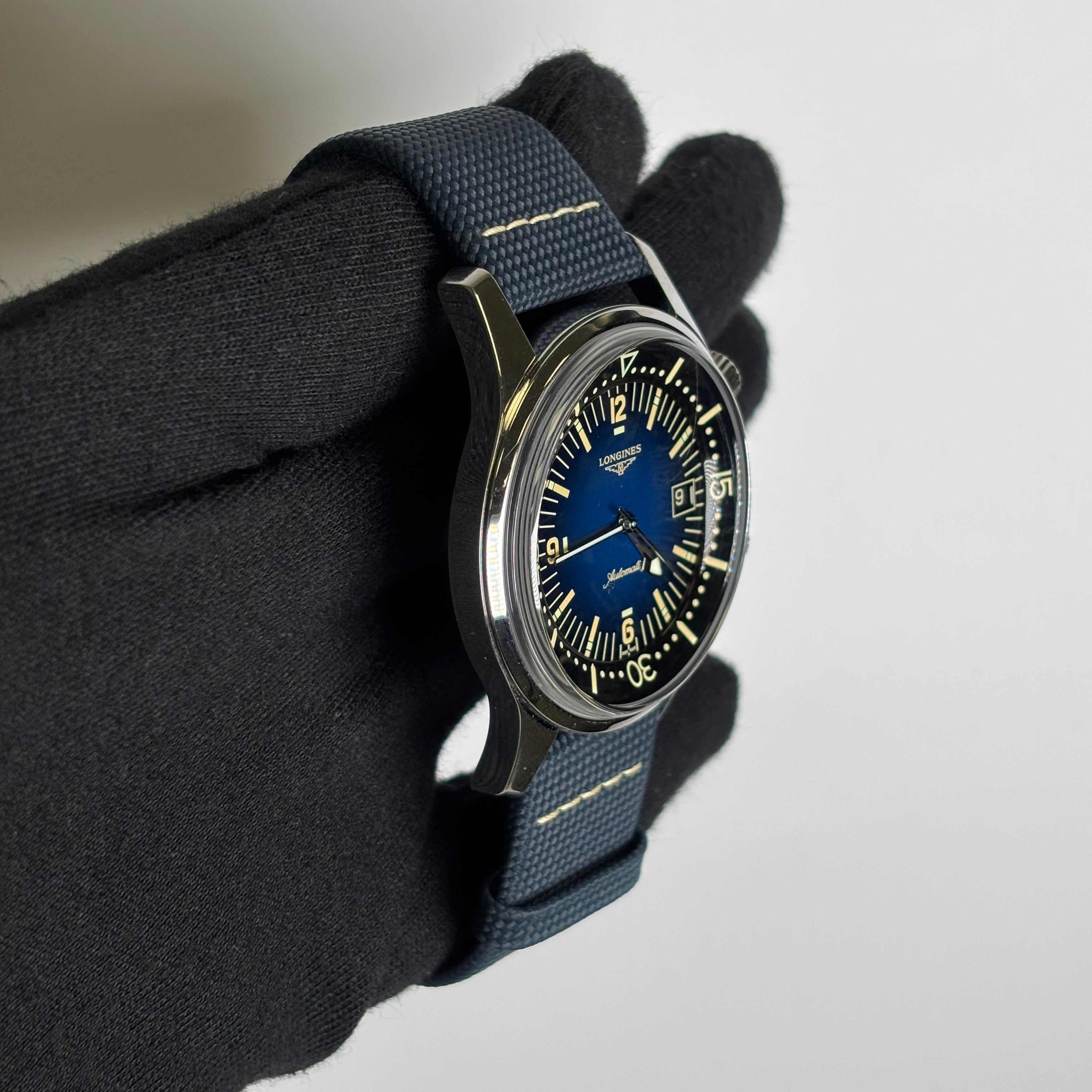 Longines Legend 42mm Blue Dial Watch Ref# L3.774.4.90.2 - Happy Jewelers Fine Jewelry Lifetime Warranty