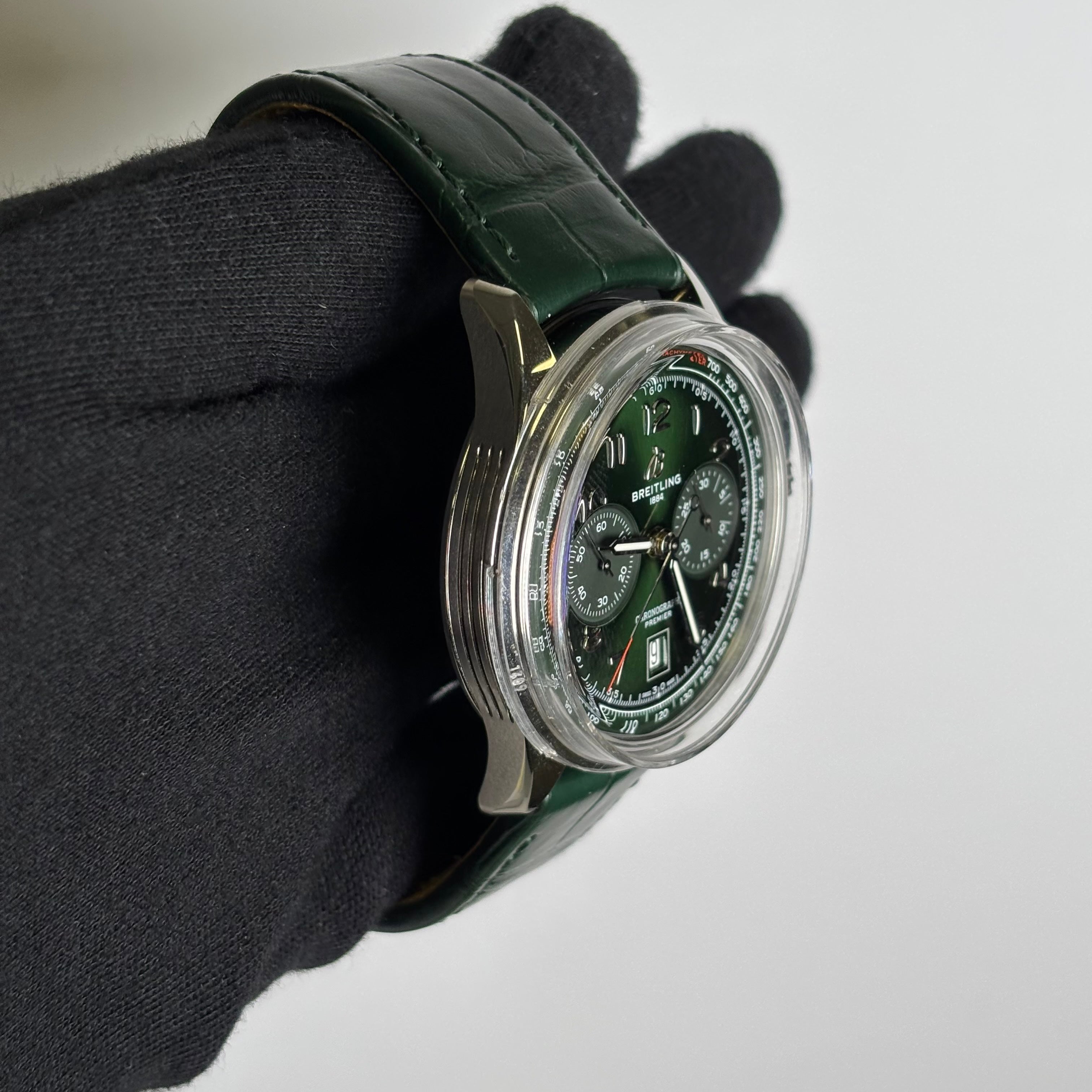 Breitling Premier 42mm Green Dial Watch Ref# AB0145 - Happy Jewelers Fine Jewelry Lifetime Warranty