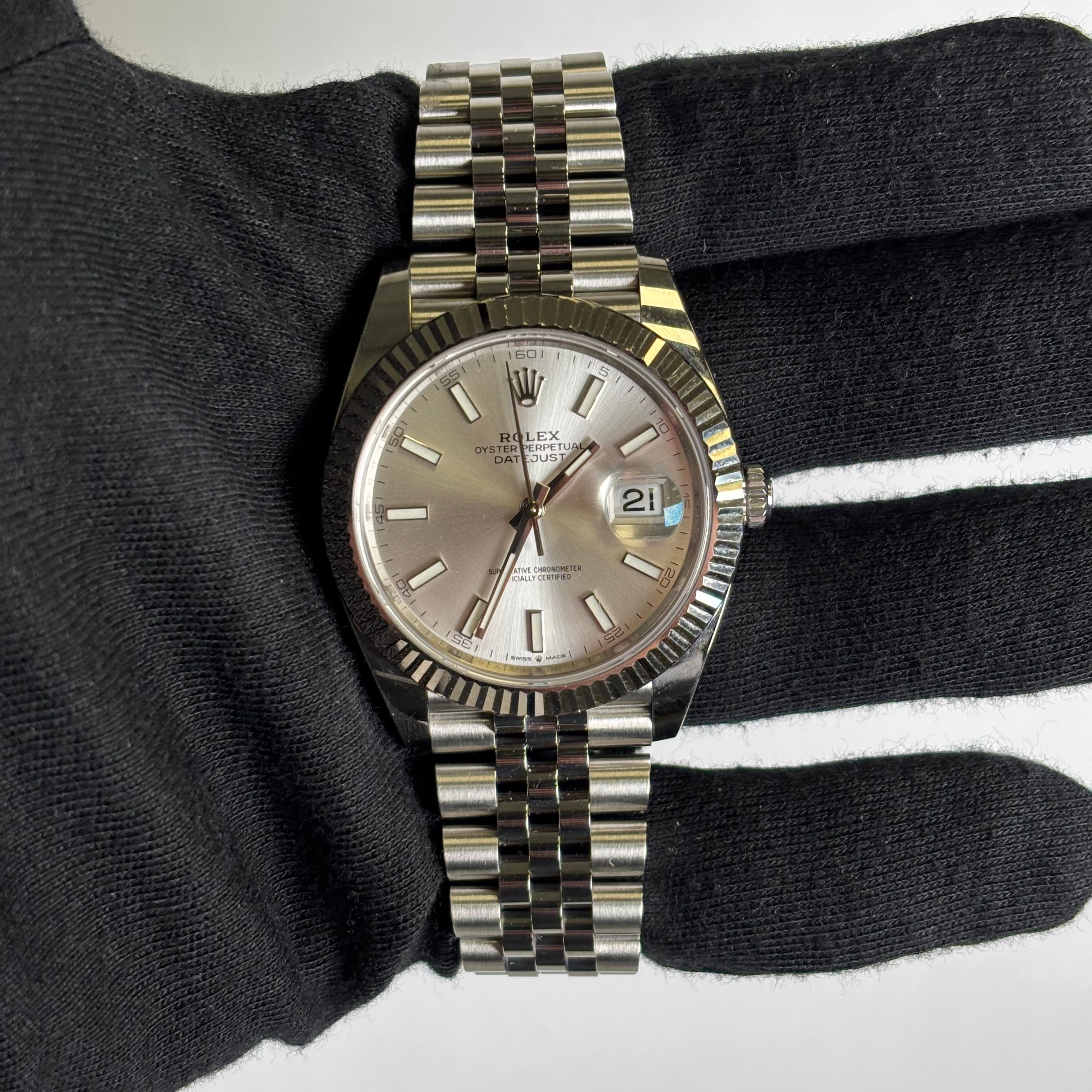 Rolex Datejust 41mm Green Dial Watch Ref# 126334 - Happy Jewelers Fine Jewelry Lifetime Warranty