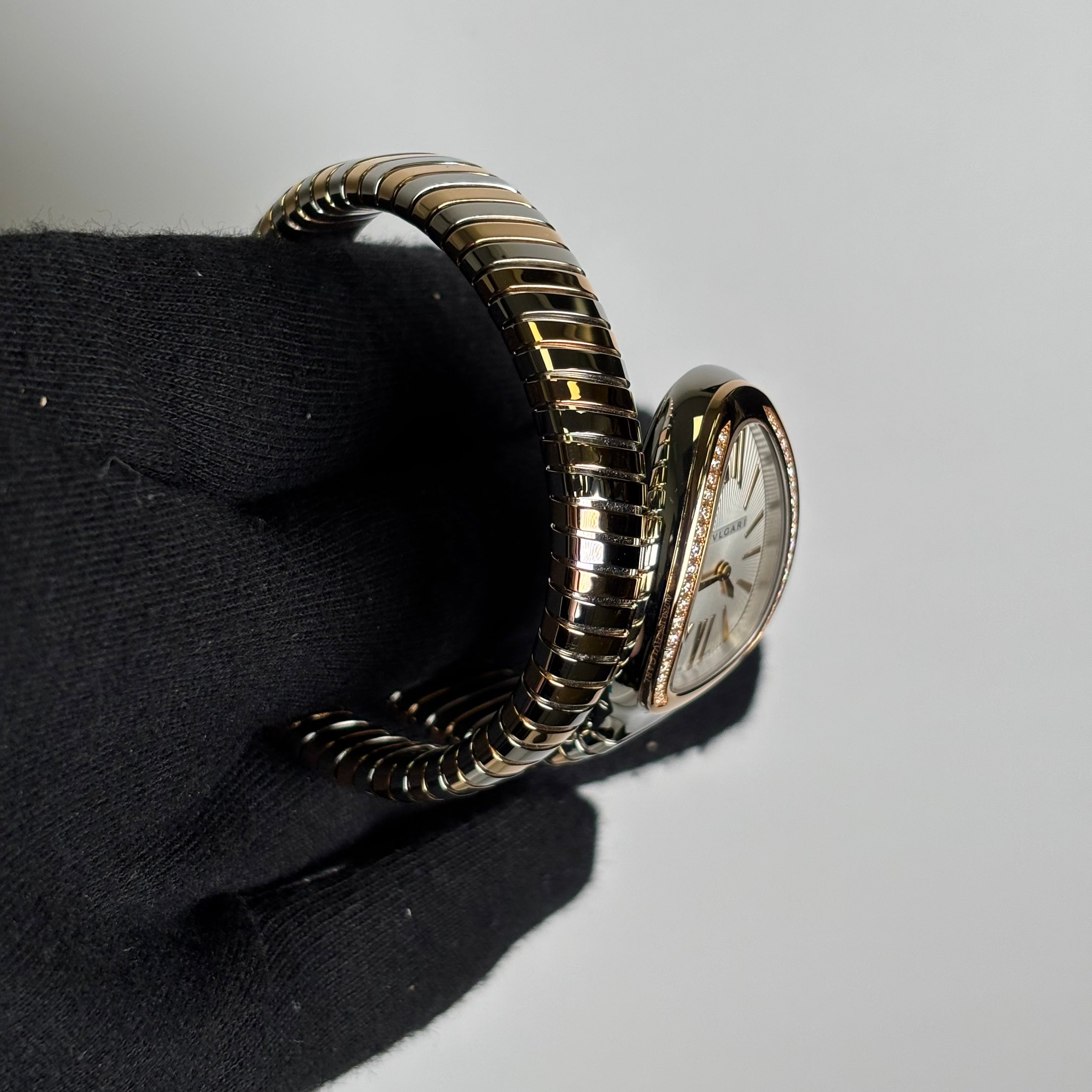 Bvlgari Serpenti 35mm Silver Dial Watch Ref# 102237 - Happy Jewelers Fine Jewelry Lifetime Warranty