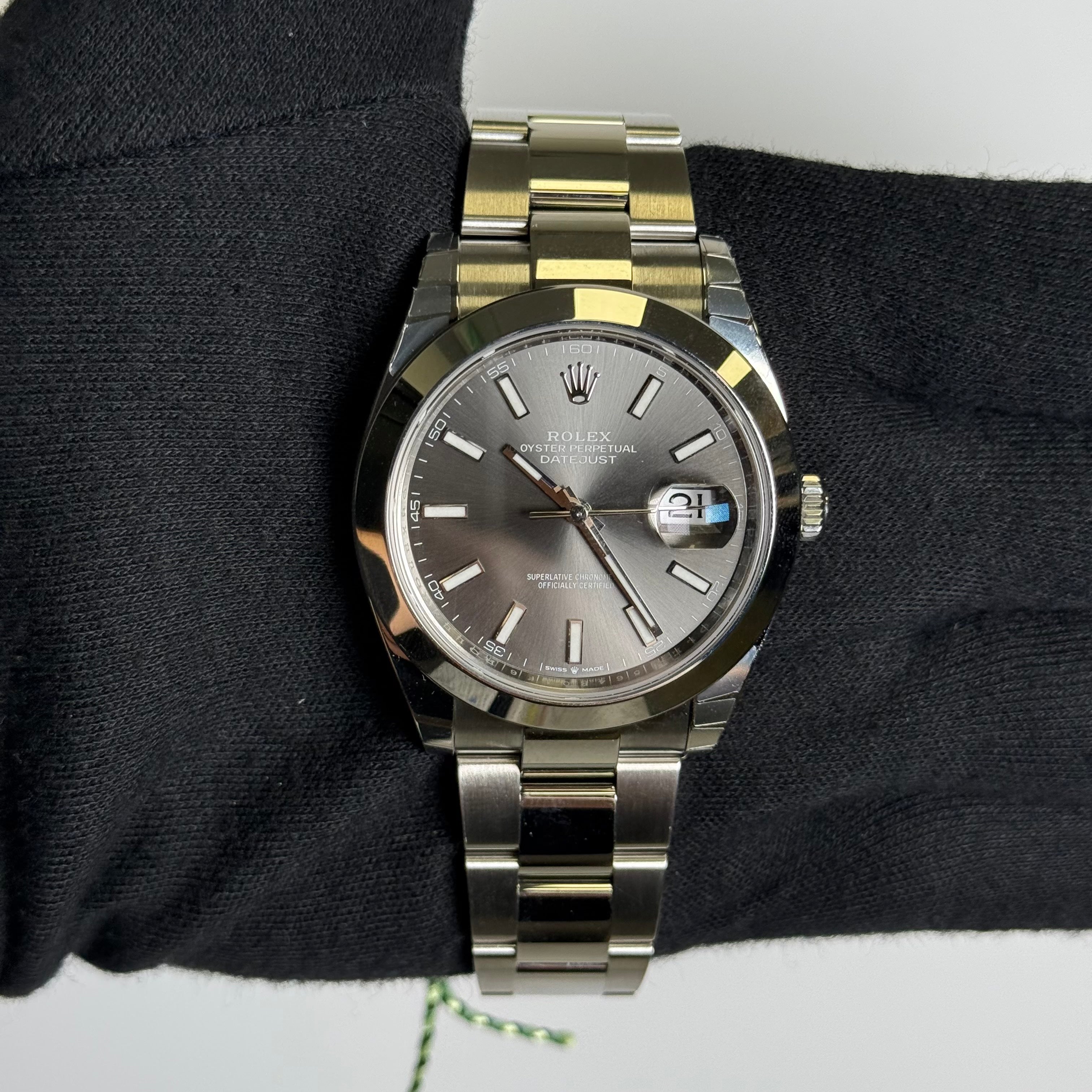 Rolex Datejust 41mm Rhodium Dial Watch Ref# 126300 - Happy Jewelers Fine Jewelry Lifetime Warranty