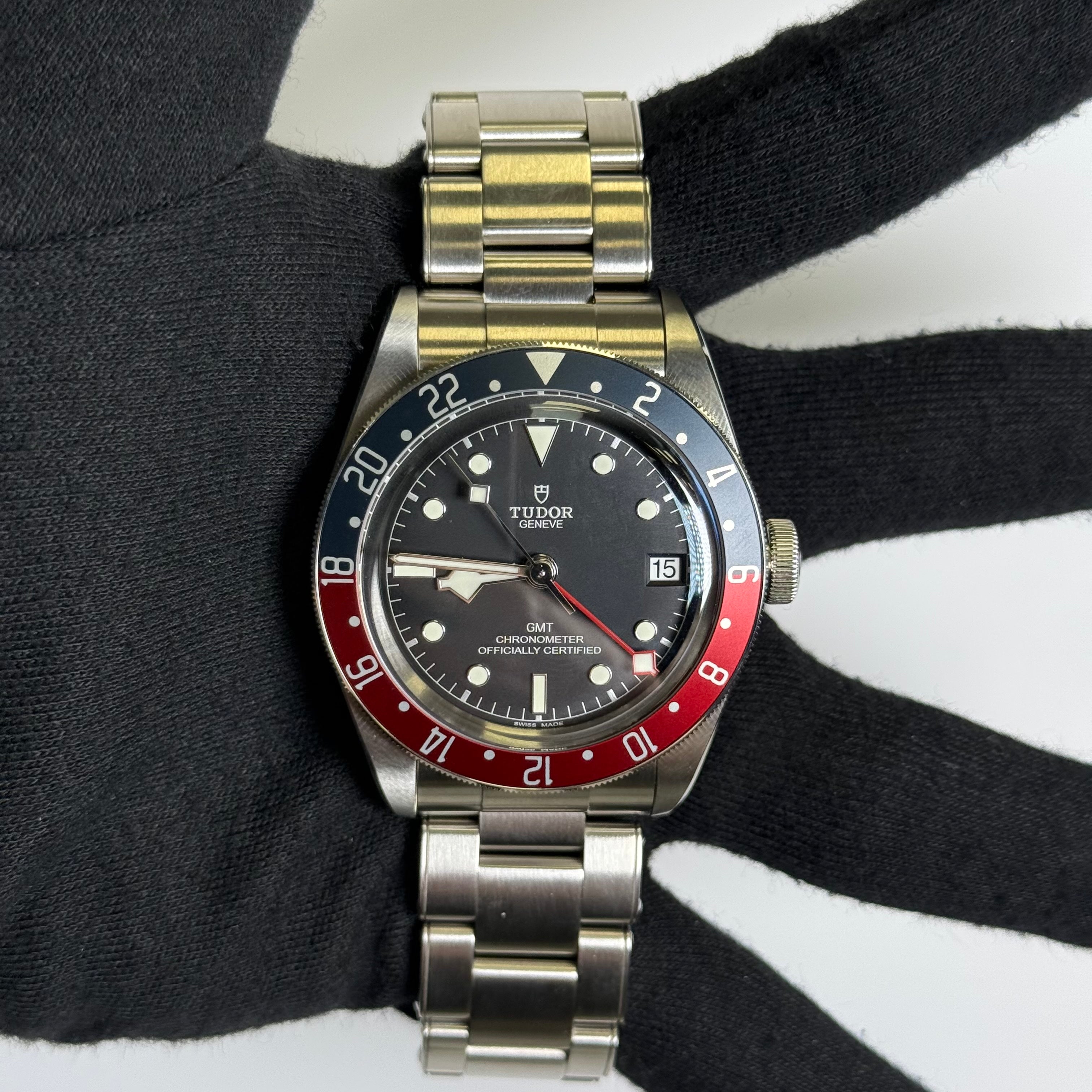 Tudor Black Bay GMT 41mm Black Dial Ref# 79830RB - Happy Jewelers Fine Jewelry Lifetime Warranty