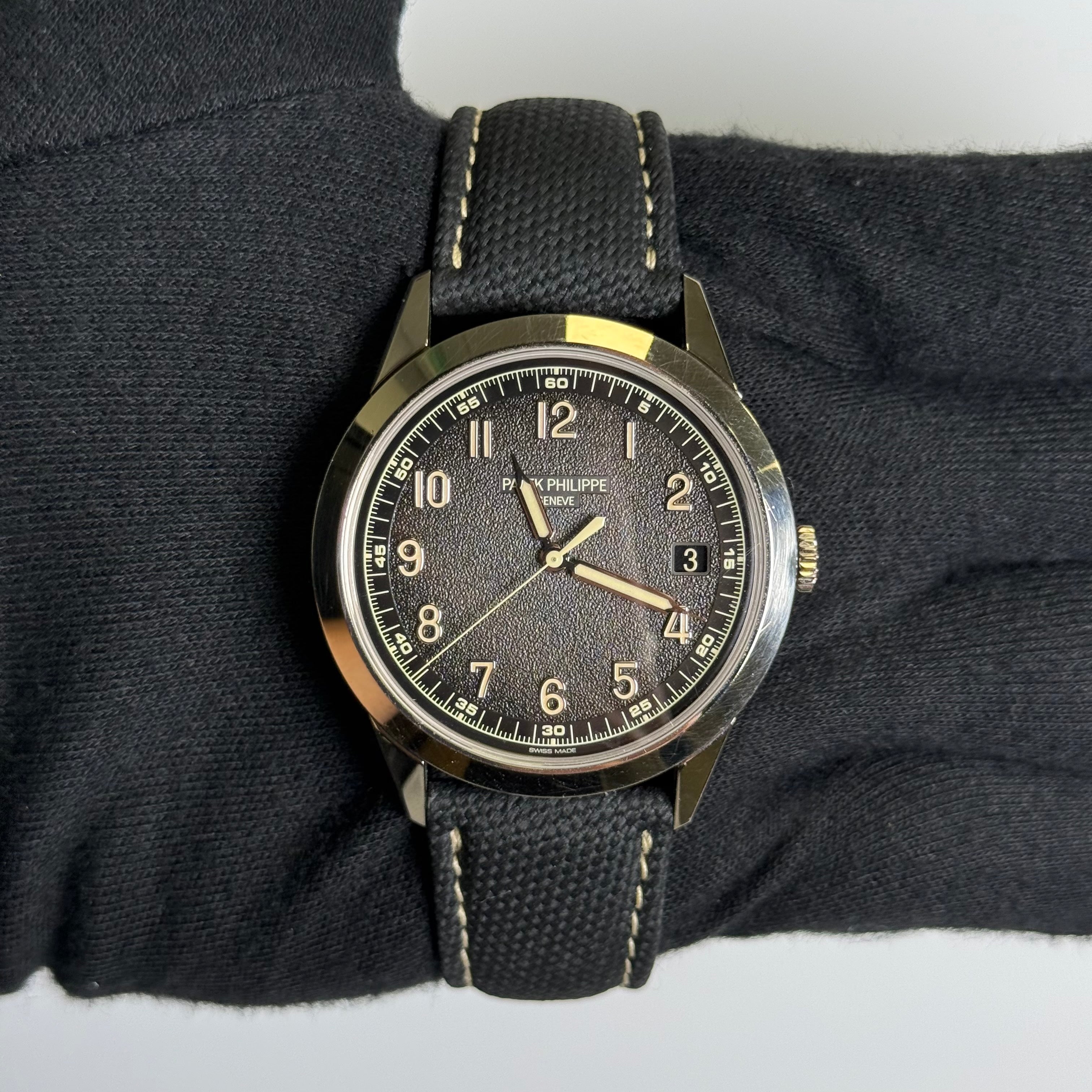 Patek Philippe Calatrava 40mm Charcoal Dial Watch Ref# 5226G-001 - Happy Jewelers Fine Jewelry Lifetime Warranty