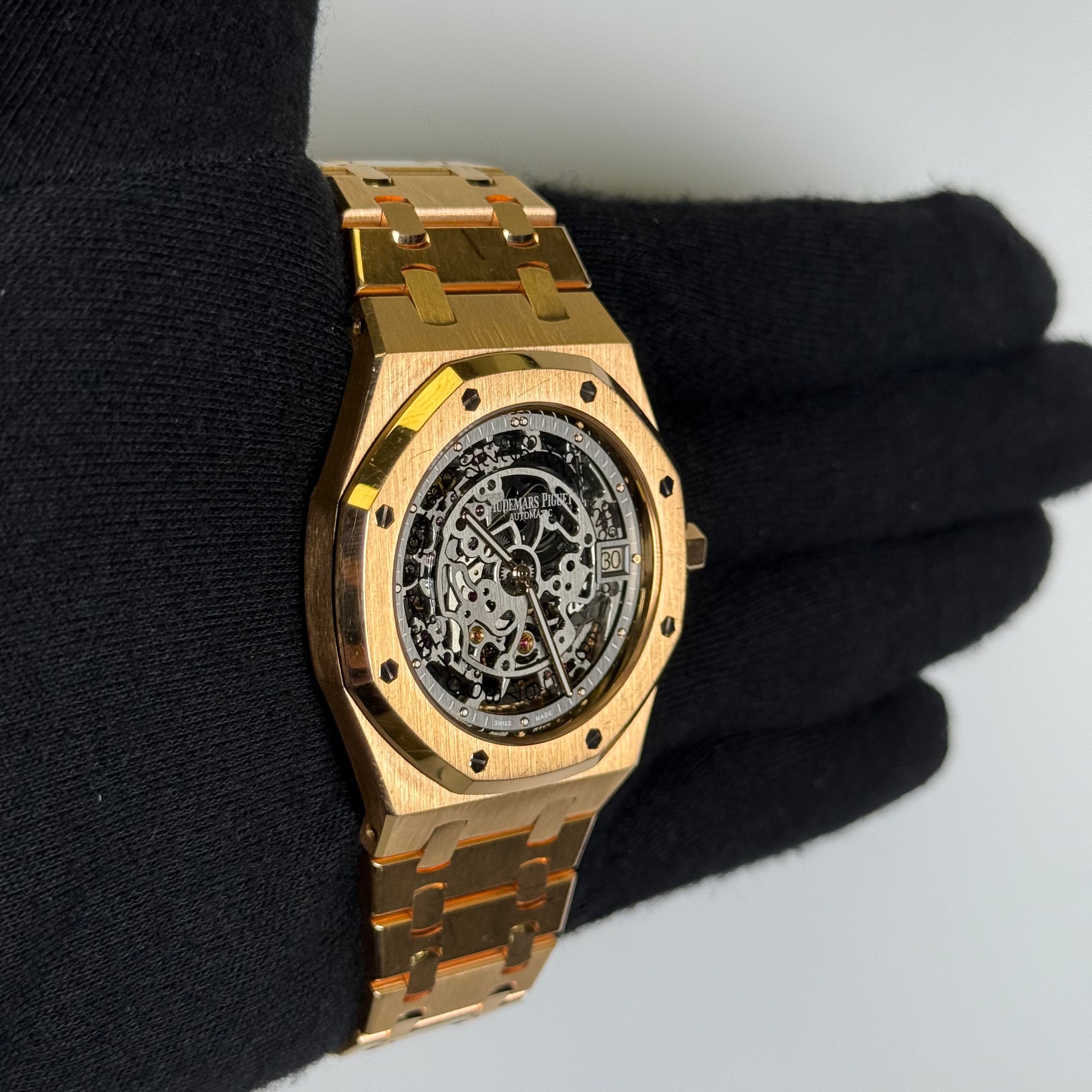 Audemars Piguet Royal Oak Openwork Dial Watch Ref# 15204OR.OO.1240OR.01 - Happy Jewelers Fine Jewelry Lifetime Warranty