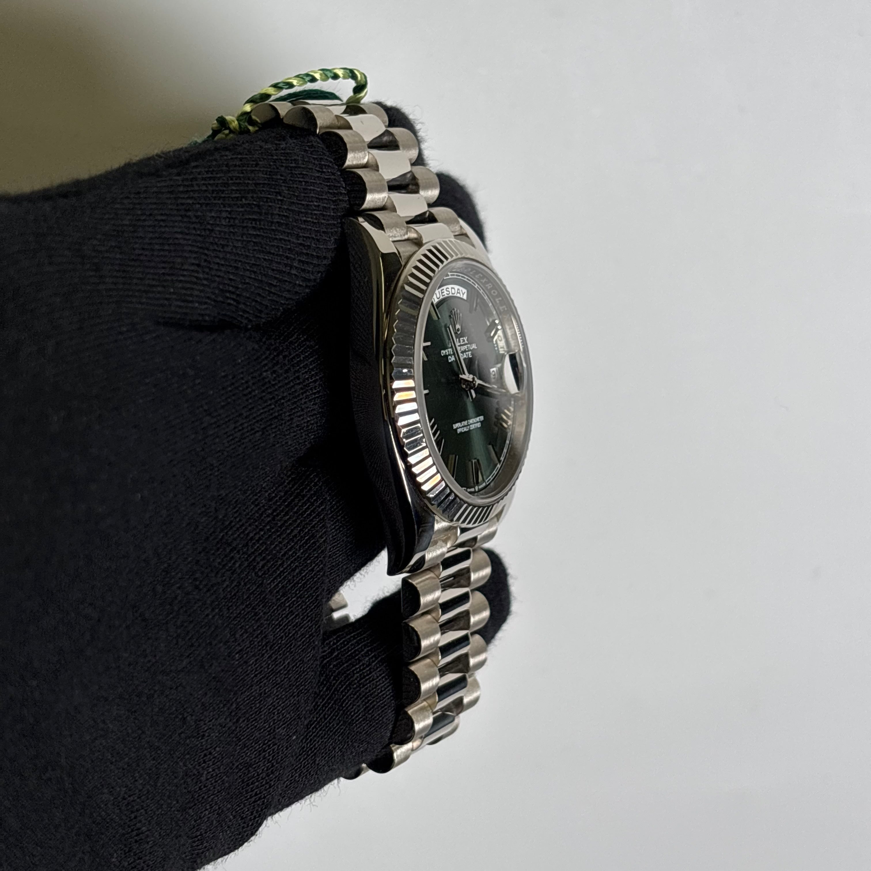 Rolex Day-Date 40mm Olive Dial Watch Ref# 228239 - Happy Jewelers Fine Jewelry Lifetime Warranty