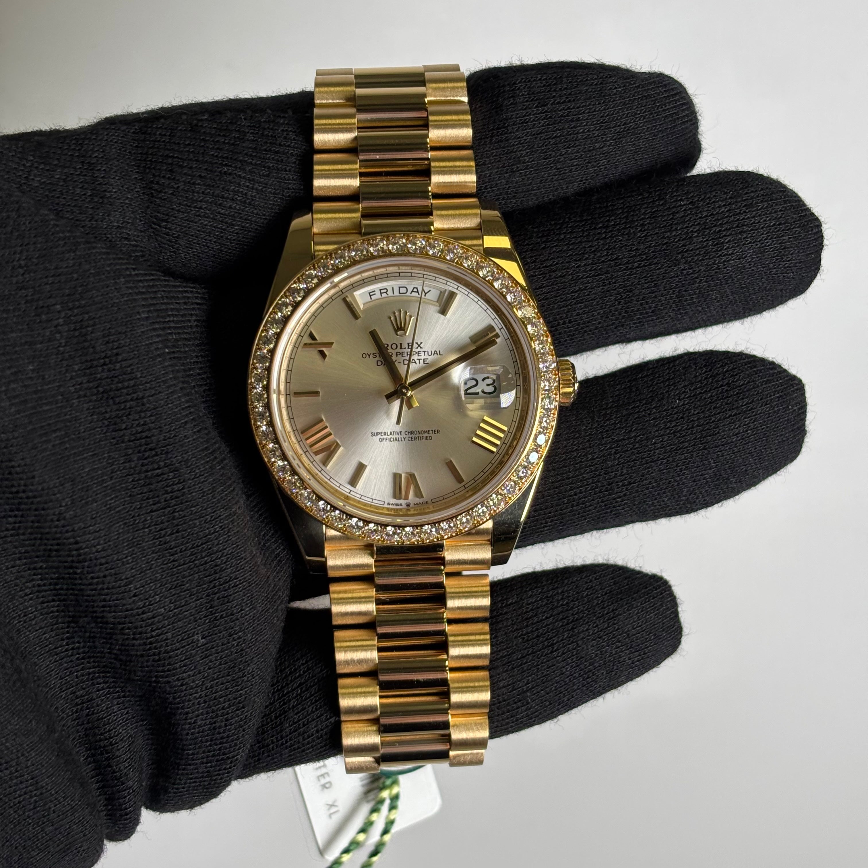 Rolex Day-Date 40mm Silver Dial Watch Ref# 228348RBR - Happy Jewelers Fine Jewelry Lifetime Warranty