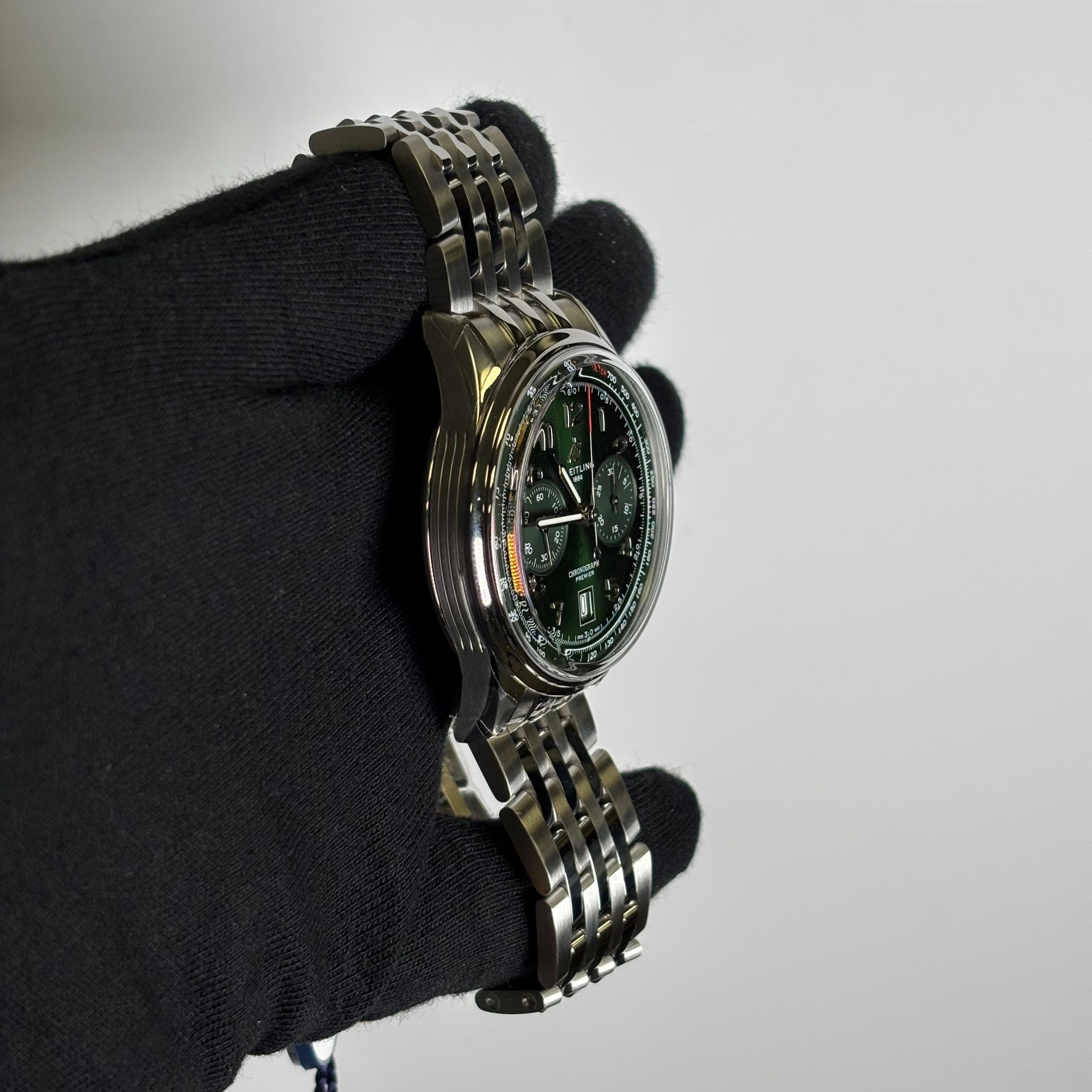 Breitling Premier 42mm Green Dial Ref# AB0145 - Happy Jewelers Fine Jewelry Lifetime Warranty